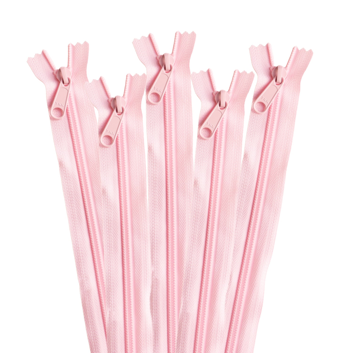 日本紐釦貿易 Y.K.K コイルファスナー 34cm 同色5本入り col.512 ピンク 5CN34-512 (ご注文単位1束)【直送品】