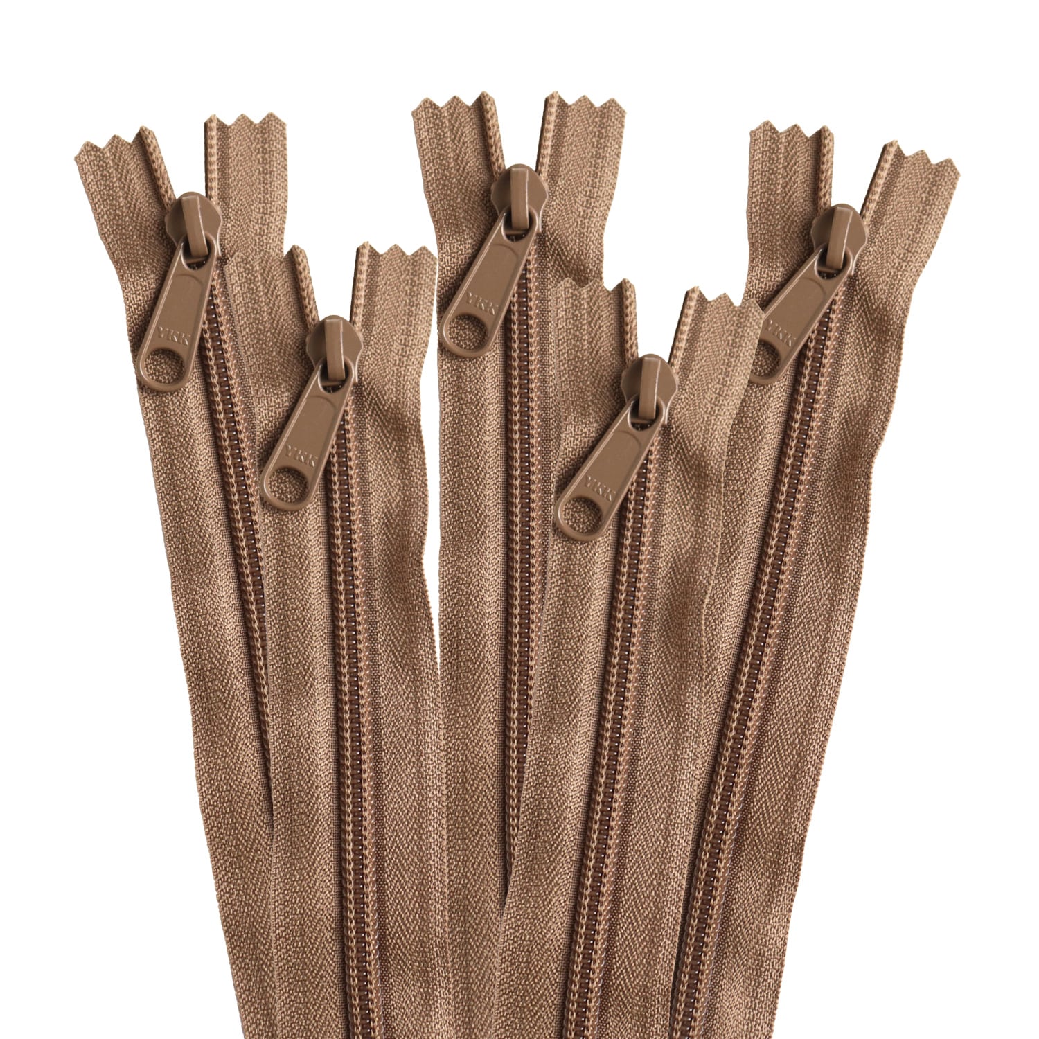 日本紐釦貿易 Y.K.K コイルファスナー 34cm 同色5本入り col.563 薄茶 5CN34-563 (ご注文単位1束)【直送品】