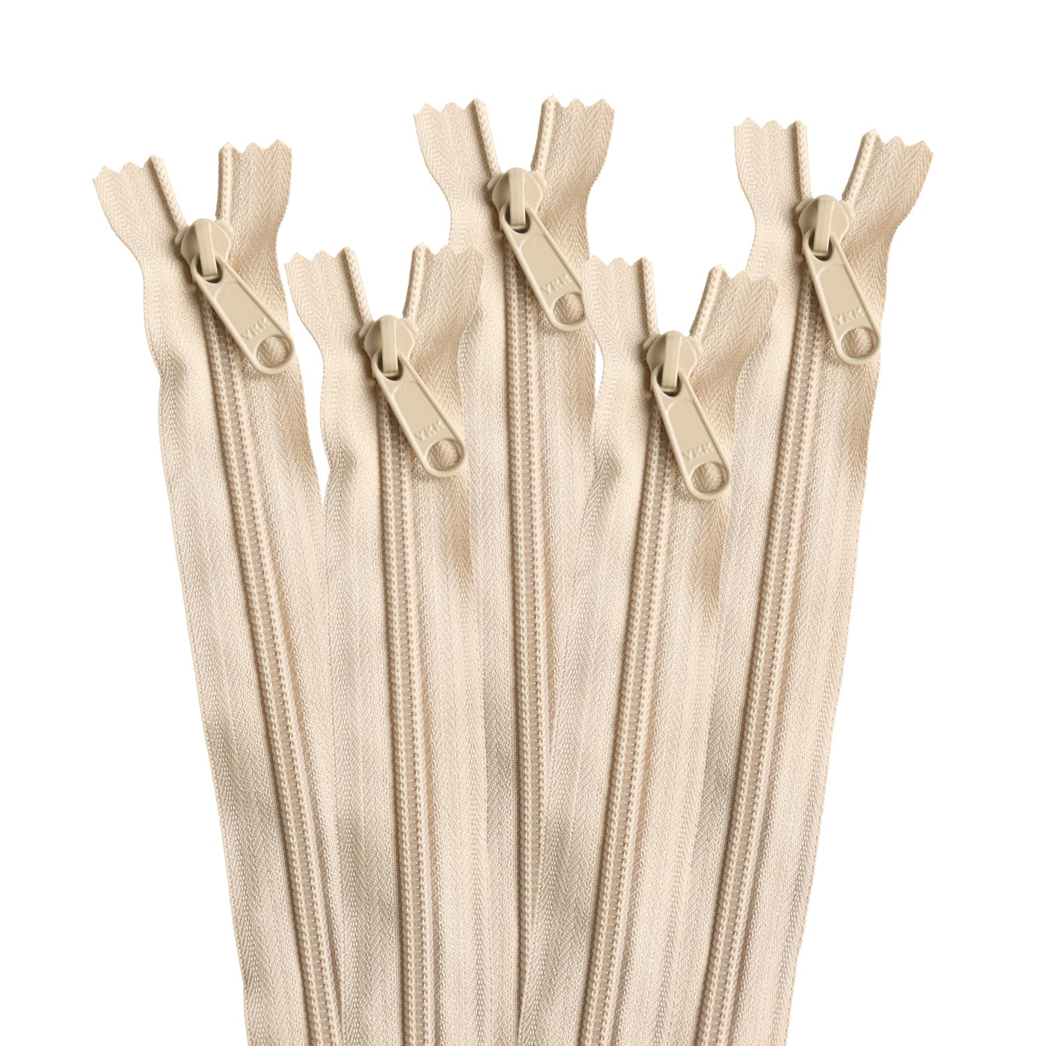 日本紐釦貿易 Y.K.K コイルファスナー 34cm 同色5本入り col.572 ベージュ 5CN34-572 （ご注文単位1束）【直送品】