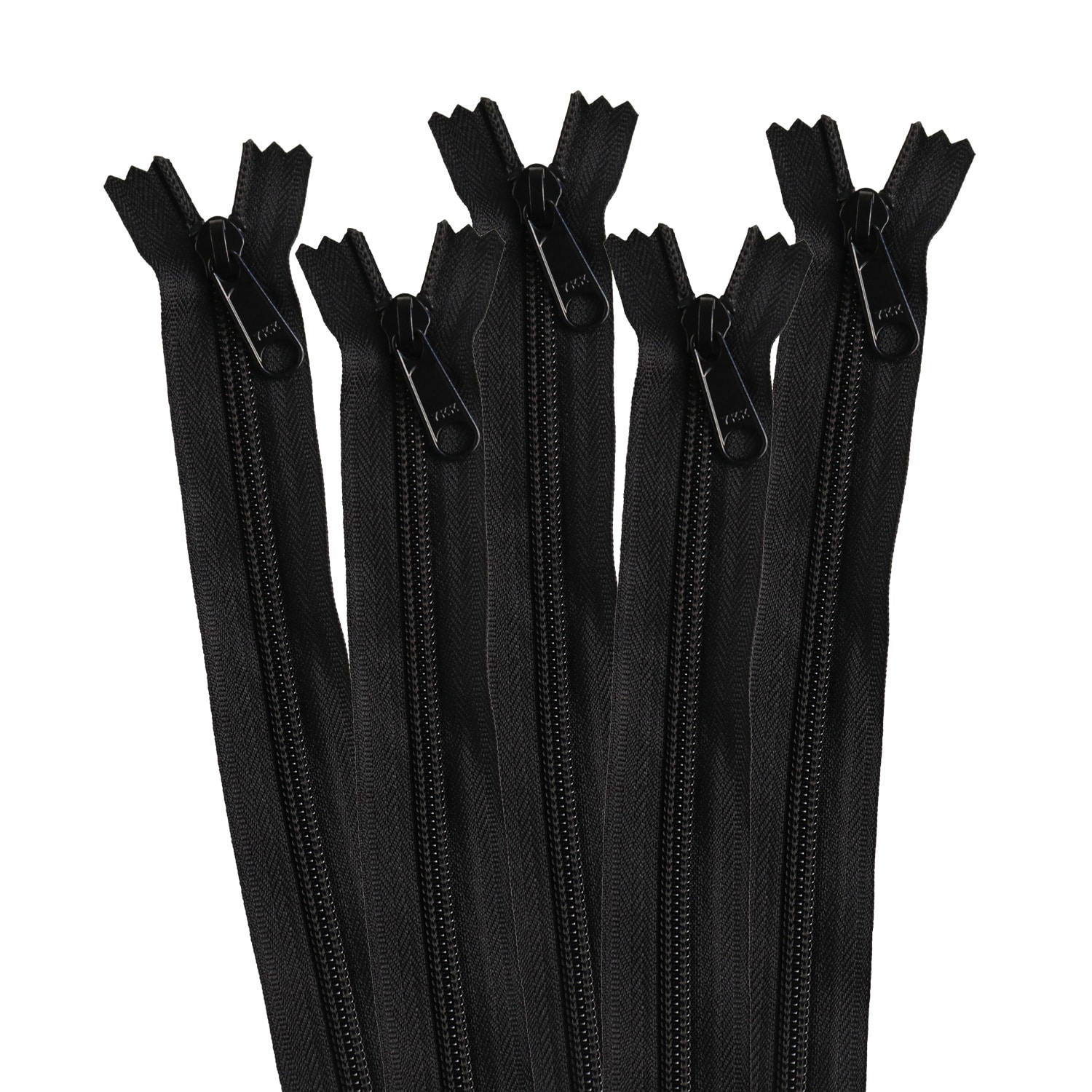 日本紐釦貿易 Y.K.K コイルファスナー 34cm 同色5本入り col.580 黒 5CN34-580 (ご注文単位1束)【直送品】