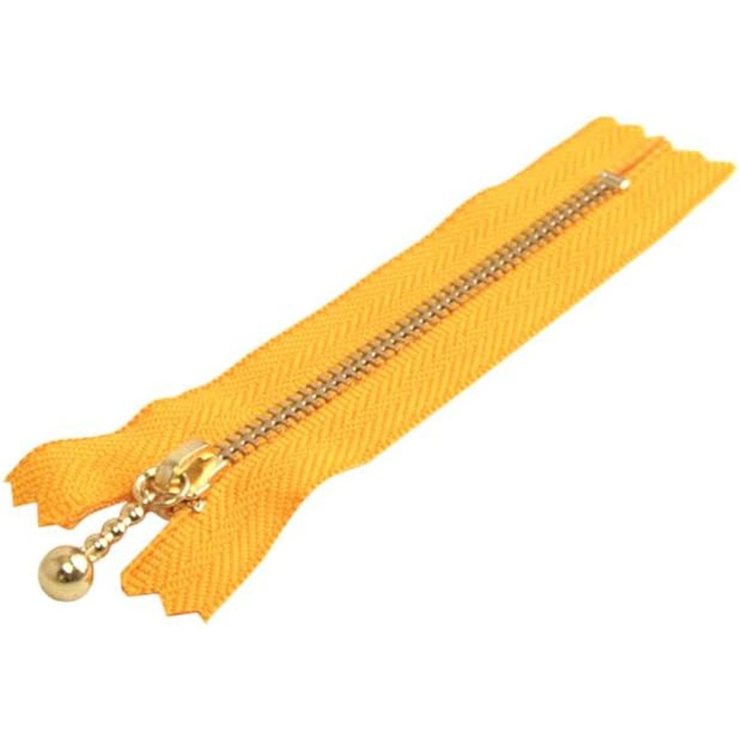 日本紐釦貿易 Y.K.K 玉付ファスナー 16cm 10本入 マリーゴールド 3G16-506 （ご注文単位1束）【直送品】