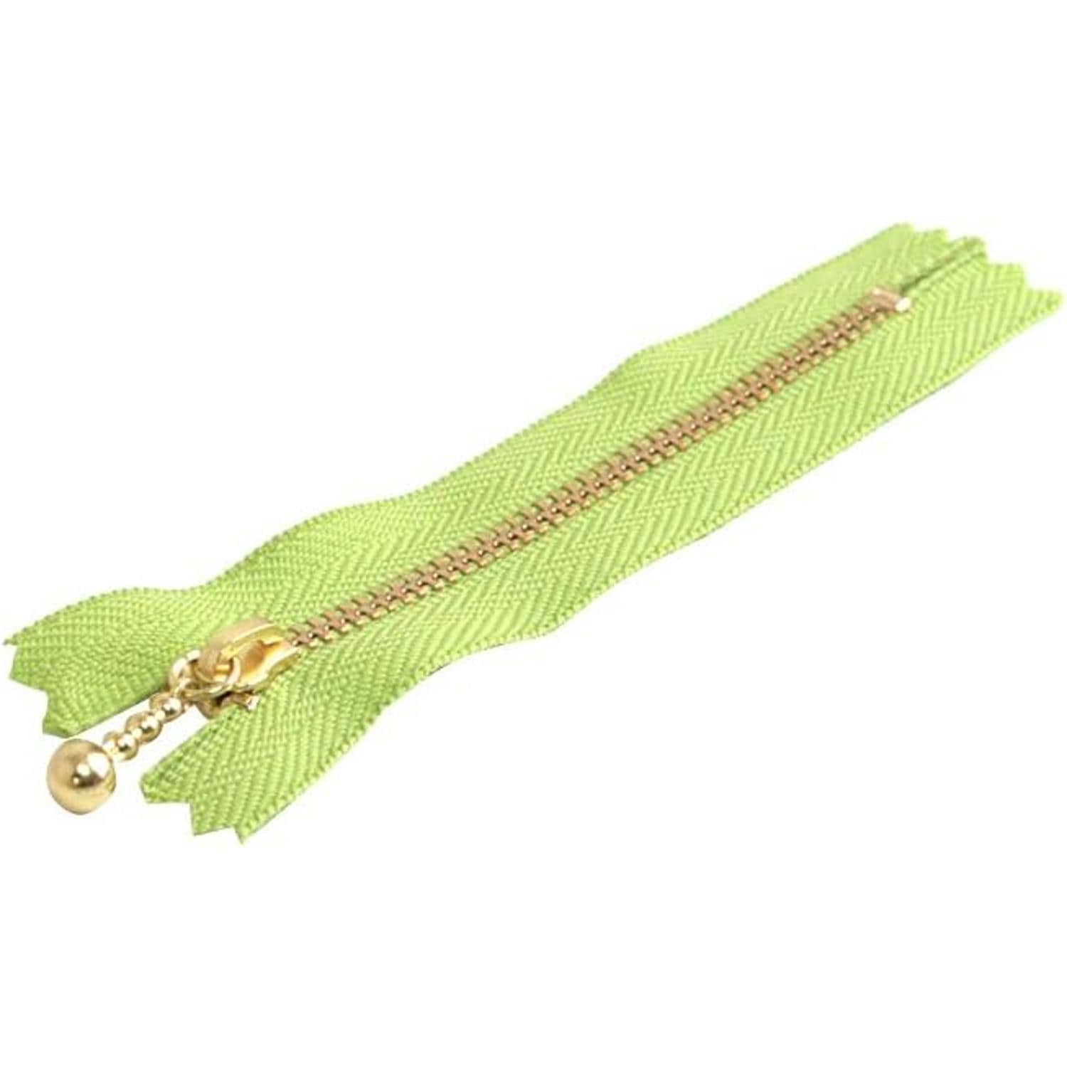 日本紐釦貿易 Y.K.K 玉付ファスナー 16cm 10本入 グリーンアップル 3G16-874 （ご注文単位1束）【直送品】