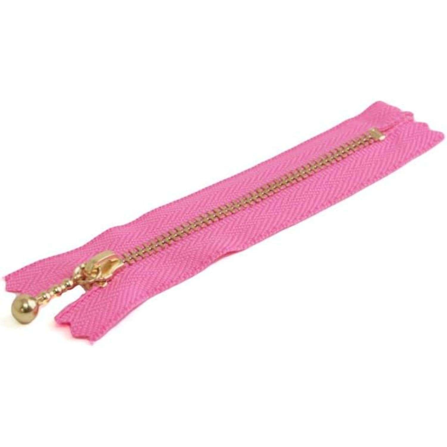 日本紐釦貿易 Y.K.K 玉付ファスナー 18cm 10本入 パッションピンク 3G18-335 （ご注文単位1束）【直送品】