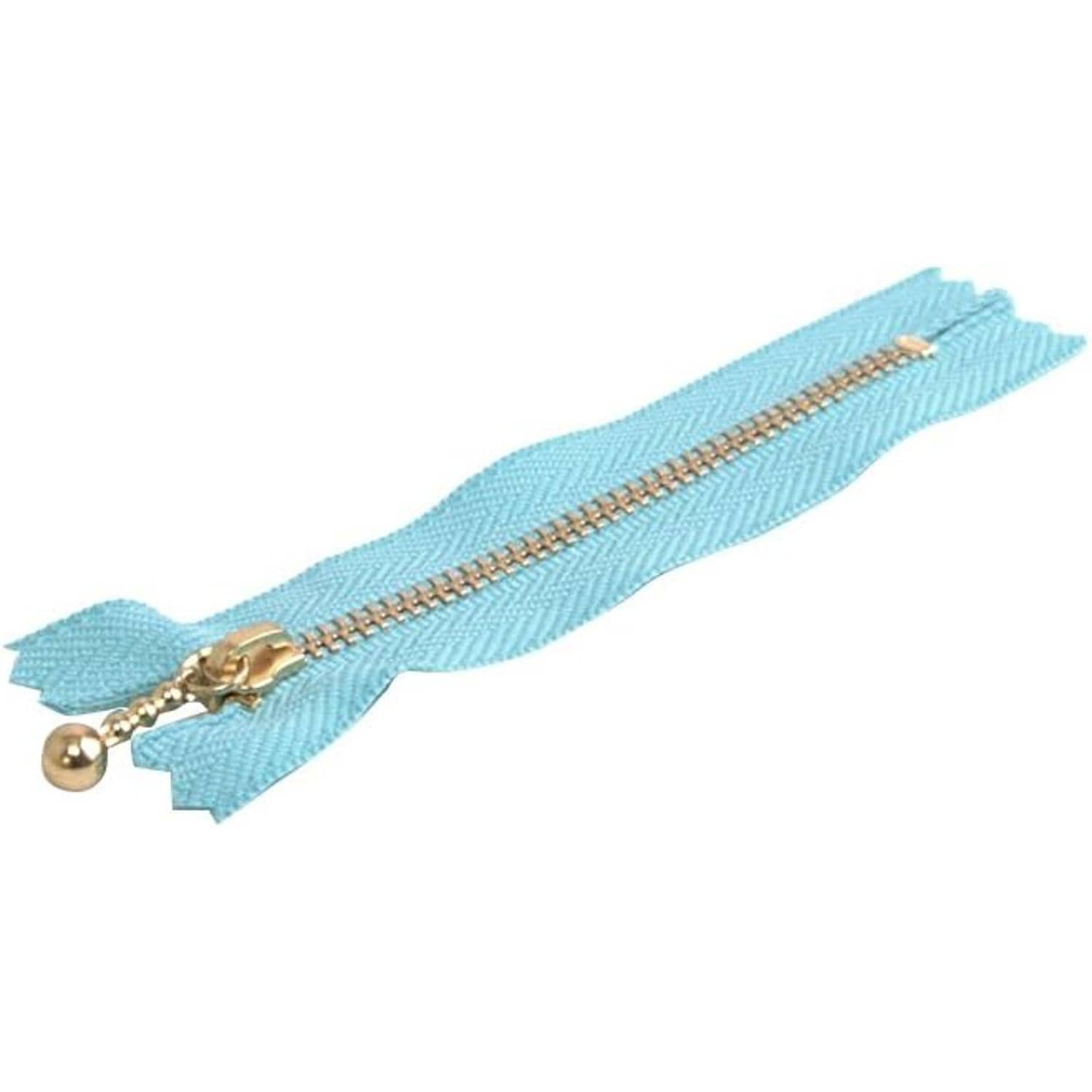 日本紐釦貿易 Y.K.K 玉付ファスナー 18cm 10本入 スカイブルー 3G18-544 （ご注文単位1束）【直送品】