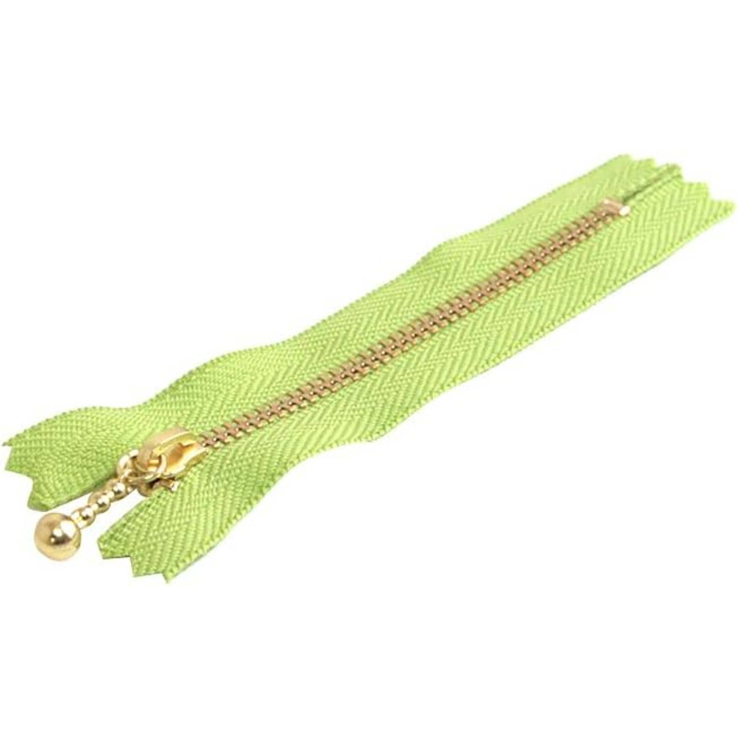 日本紐釦貿易 Y.K.K 玉付ファスナー 18cm 10本入 グリーンアップル 3G18-874 （ご注文単位1束）【直送品】