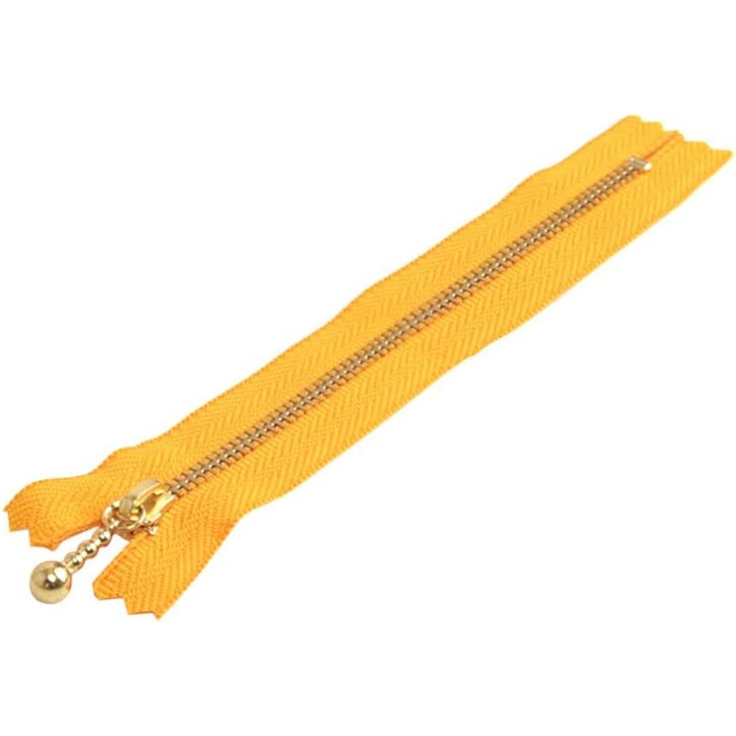 日本紐釦貿易 Y.K.K 玉付ファスナー 30cm 10本入 マリーゴールド 3G30-506 （ご注文単位1束）【直送品】