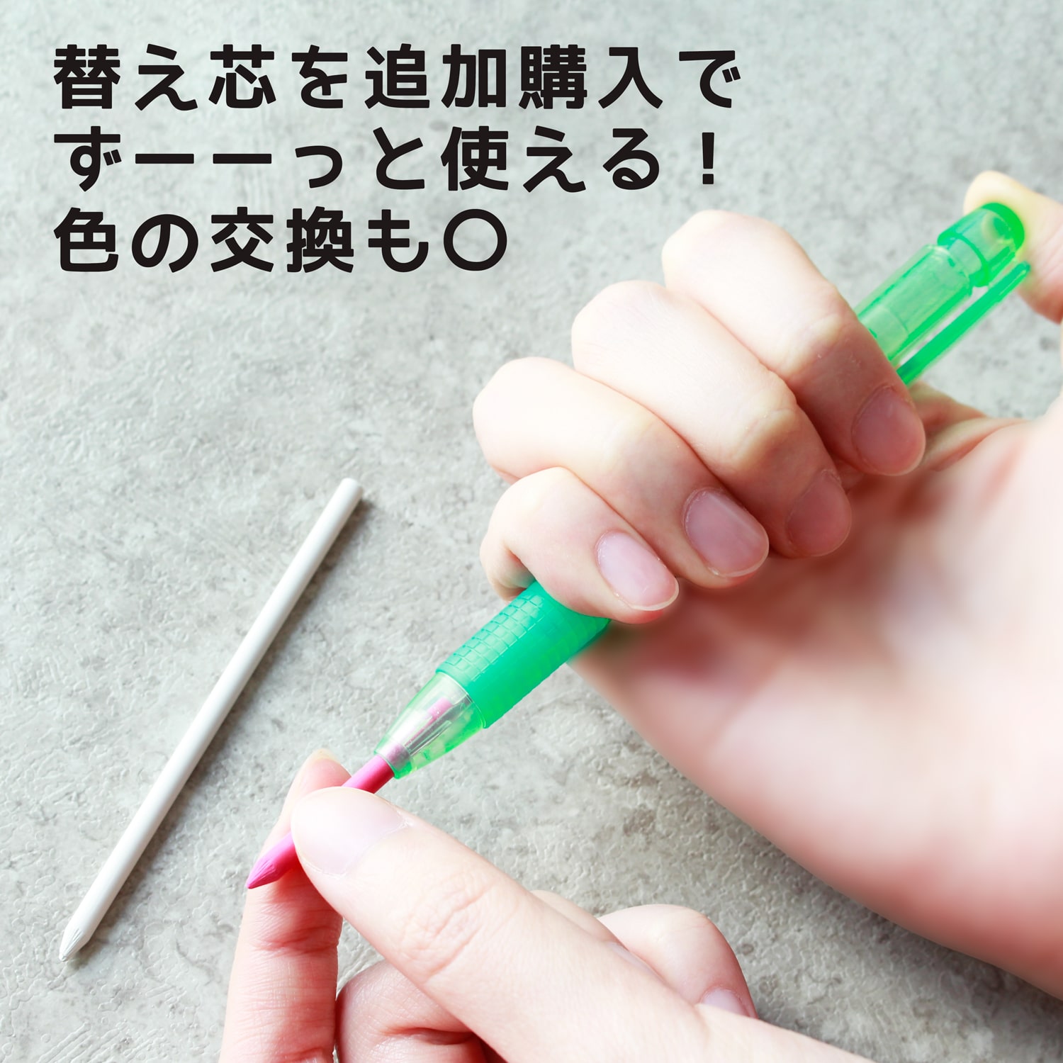 日本紐釦貿易 ノック式水性チャコ用替え芯 4.0mm芯 5本入 ホワイト SDY5440 (ご注文単位1個)【直送品】