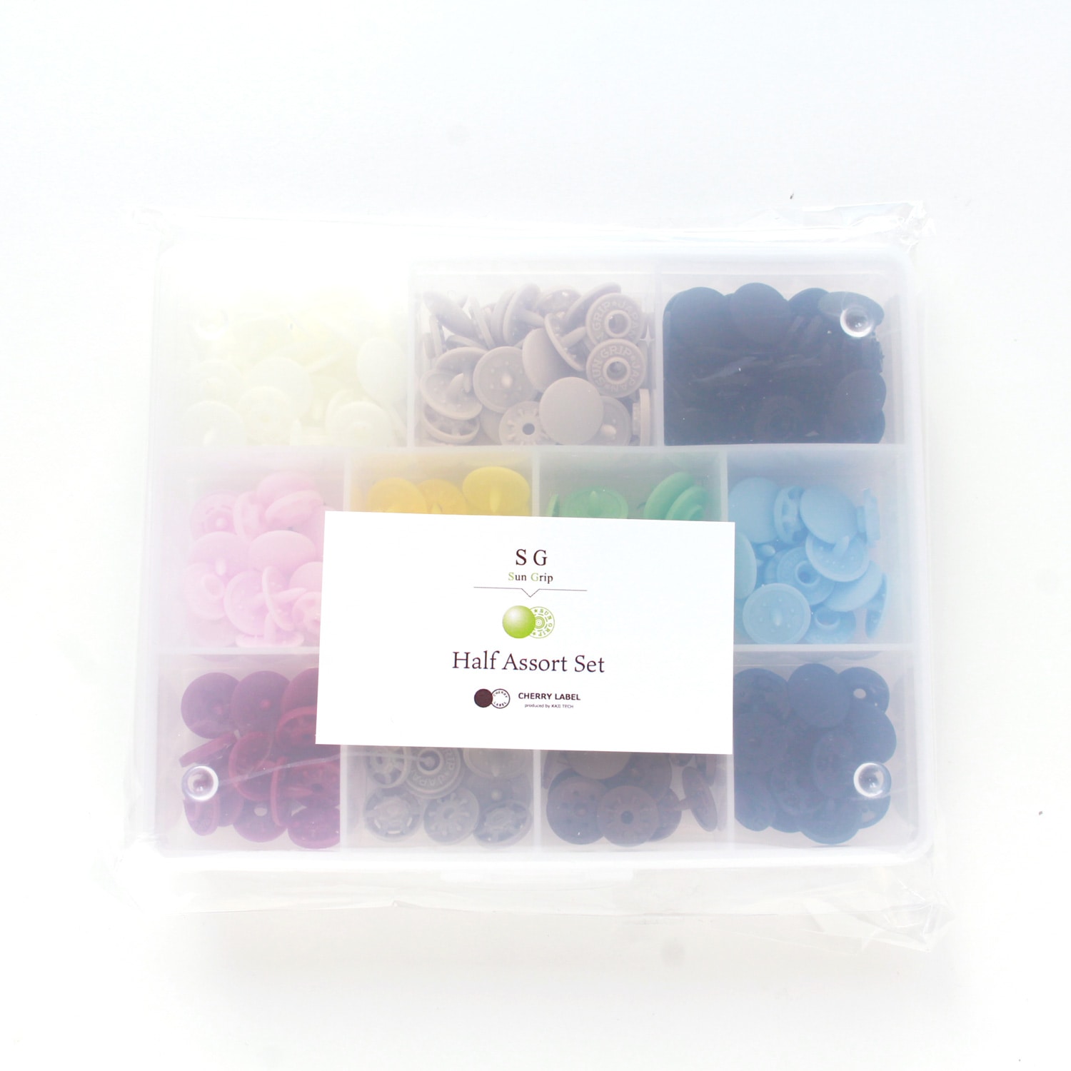 日本紐釦貿易 日本紐釦 カジテックスナップボタン オリジナルミニアソートセット サイズ約13mm SG-MINISET （ご注文単位1セット）【直送品】