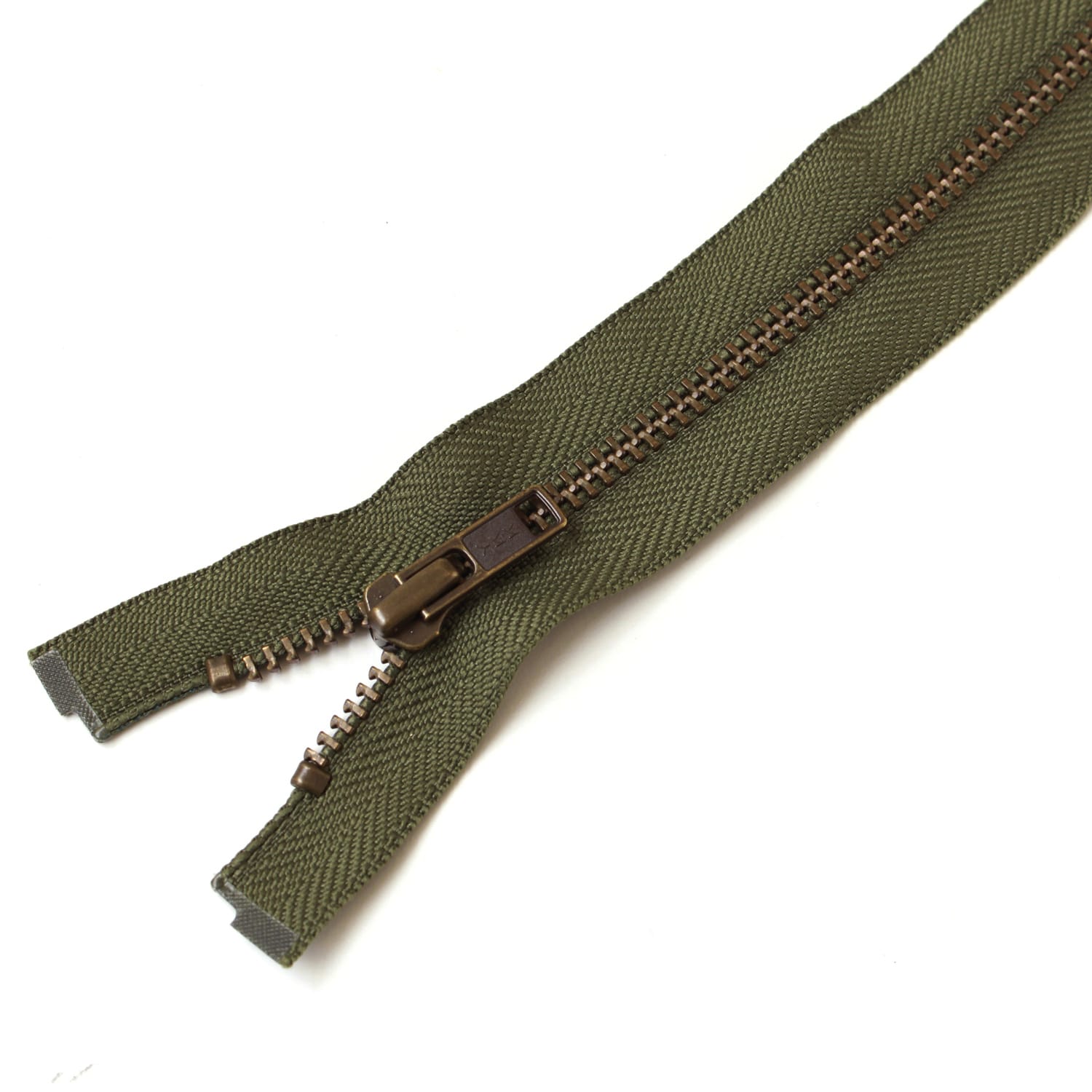 日本紐釦貿易 Y.K.K オープンファスナー 60cm 同色3本入 col.566 モスグリーン 4GKB60-566 (ご注文単位1束)【直送品】