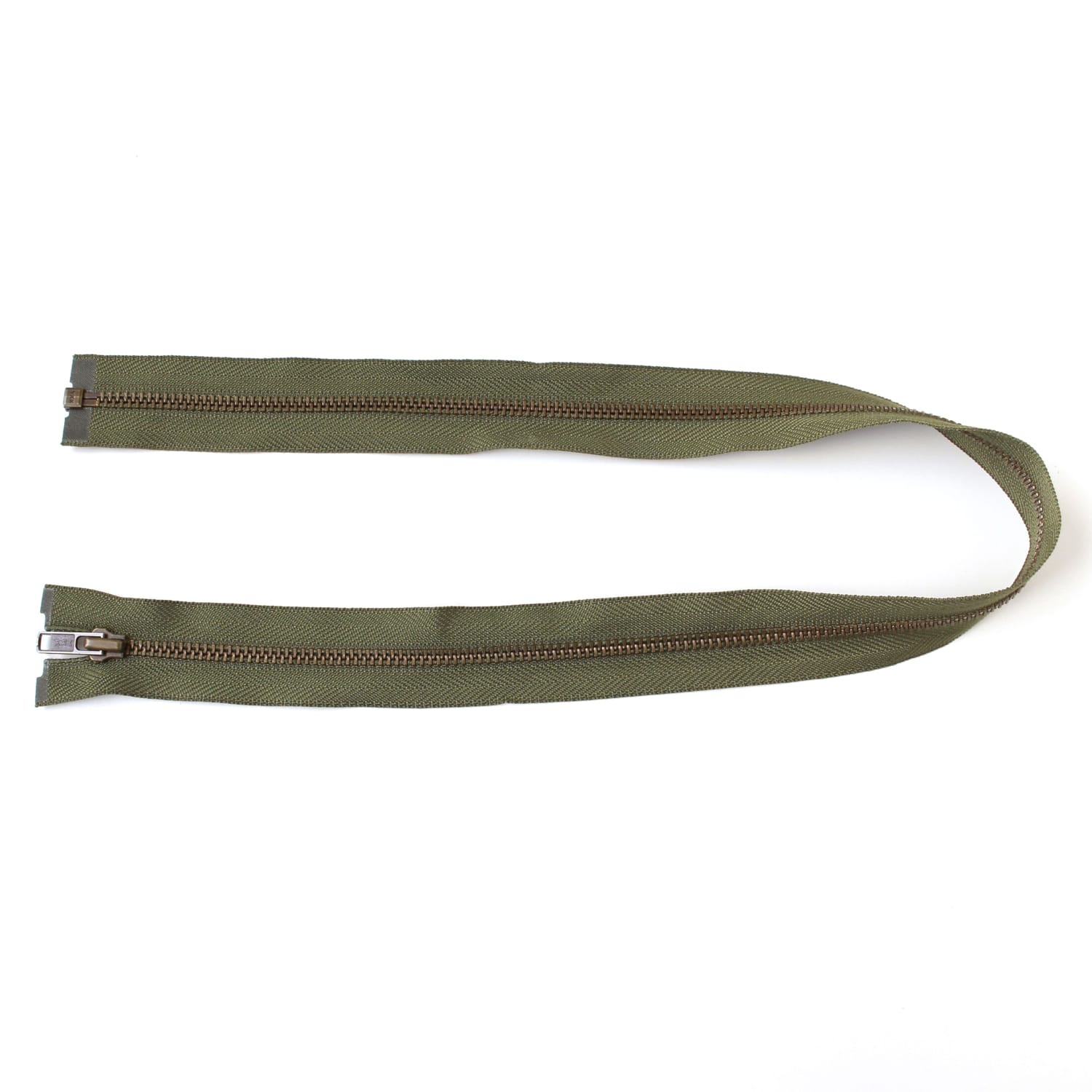 日本紐釦貿易 Y.K.K オープンファスナー 60cm 同色3本入 col.566 モスグリーン 4GKB60-566 (ご注文単位1束)【直送品】