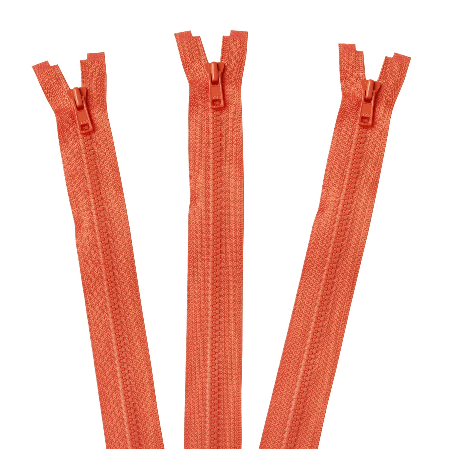 日本紐釦貿易 Y.K.K ビスロンオープンファスナー 50cm 同色3本入 col.523 オレンジ 3VS50-523 （ご注文単位1束）【直送品】