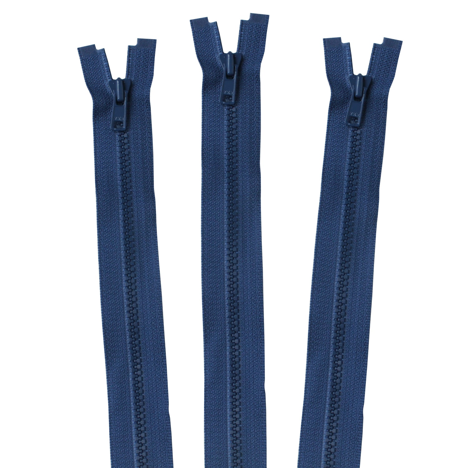 日本紐釦貿易 Y.K.K ビスロンオープンファスナー 50cm 同色3本入 col.558 濃ブルー 3VS50-558 （ご注文単位1束）【直送品】