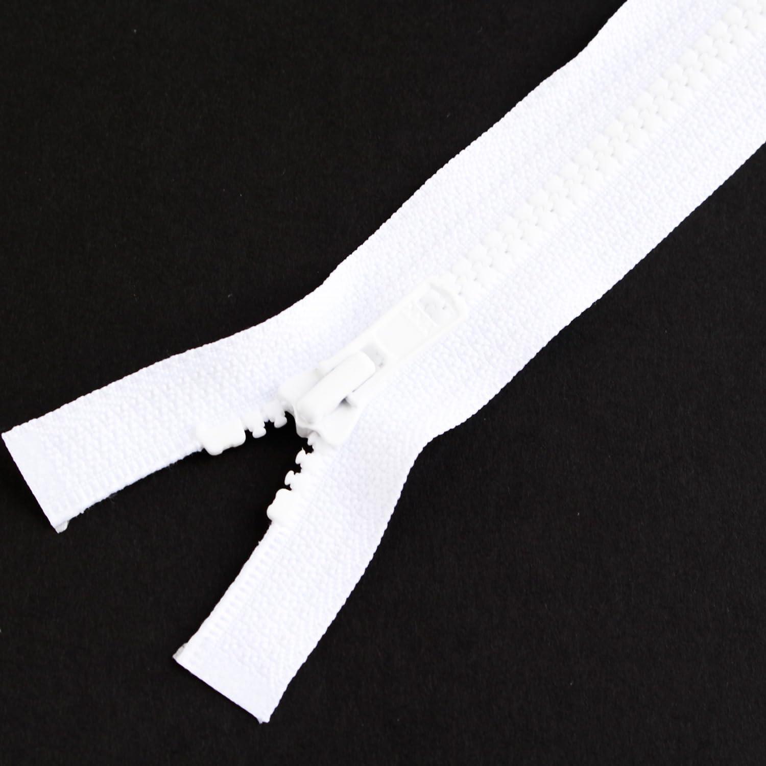 日本紐釦貿易 Y.K.K ビスロンオープンファスナー 60cm 同色3本入 col.501 白 4VS60-501 (ご注文単位1束)【直送品】