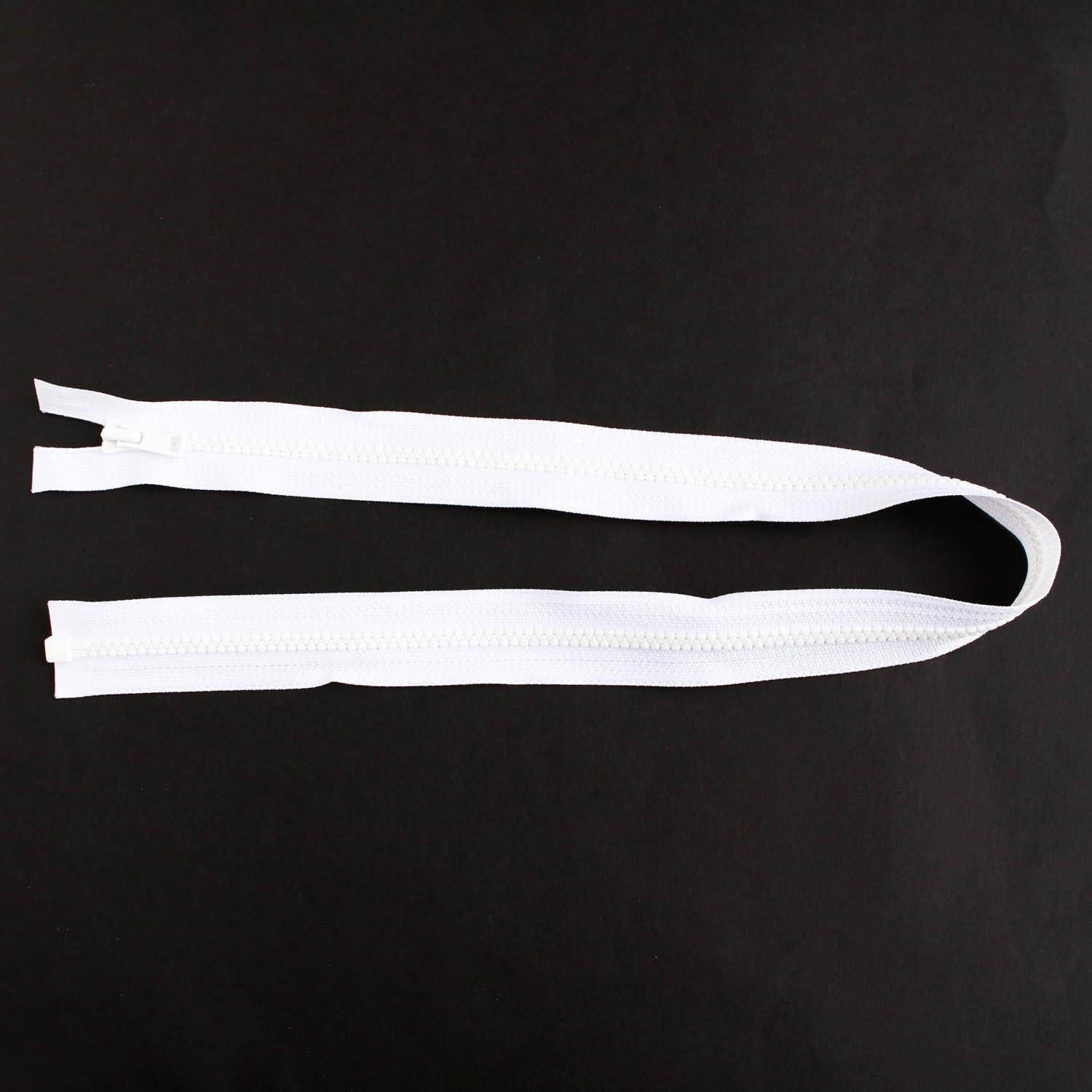 日本紐釦貿易 Y.K.K ビスロンオープンファスナー 60cm 同色3本入 col.501 白 4VS60-501 (ご注文単位1束)【直送品】