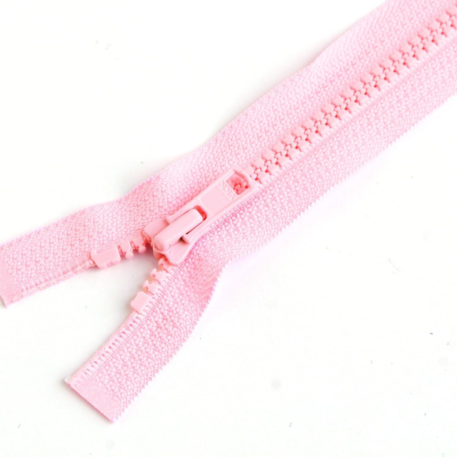 日本紐釦貿易 Y.K.K ビスロンオープンファスナー 60cm 同色3本入 col.513 ピンク 4VS60-513 (ご注文単位1束)【直送品】