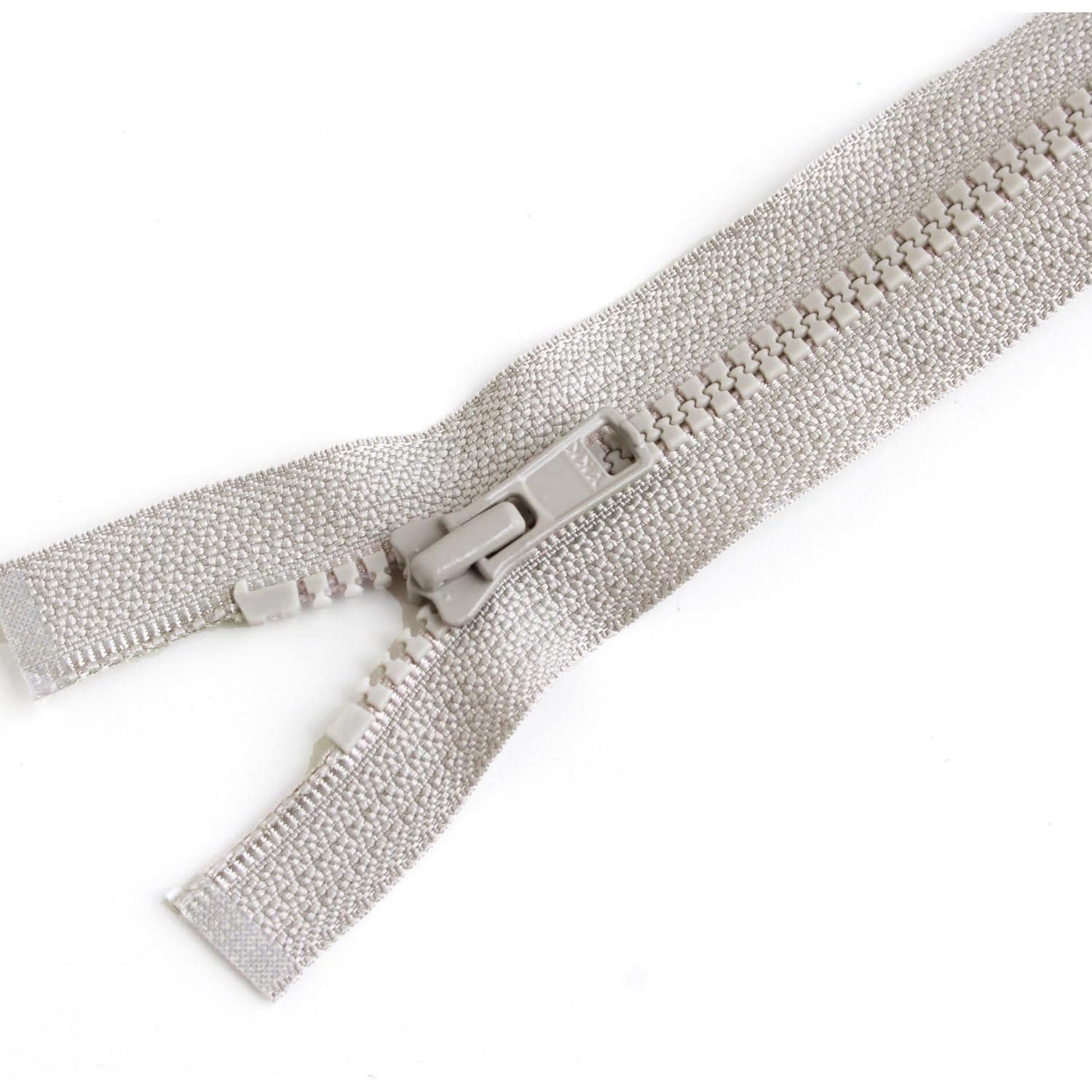 日本紐釦貿易 Y.K.K ビスロンオープンファスナー 60cm 同色3本入 col.576 グレー 4VS60-576 (ご注文単位1束)【直送品】