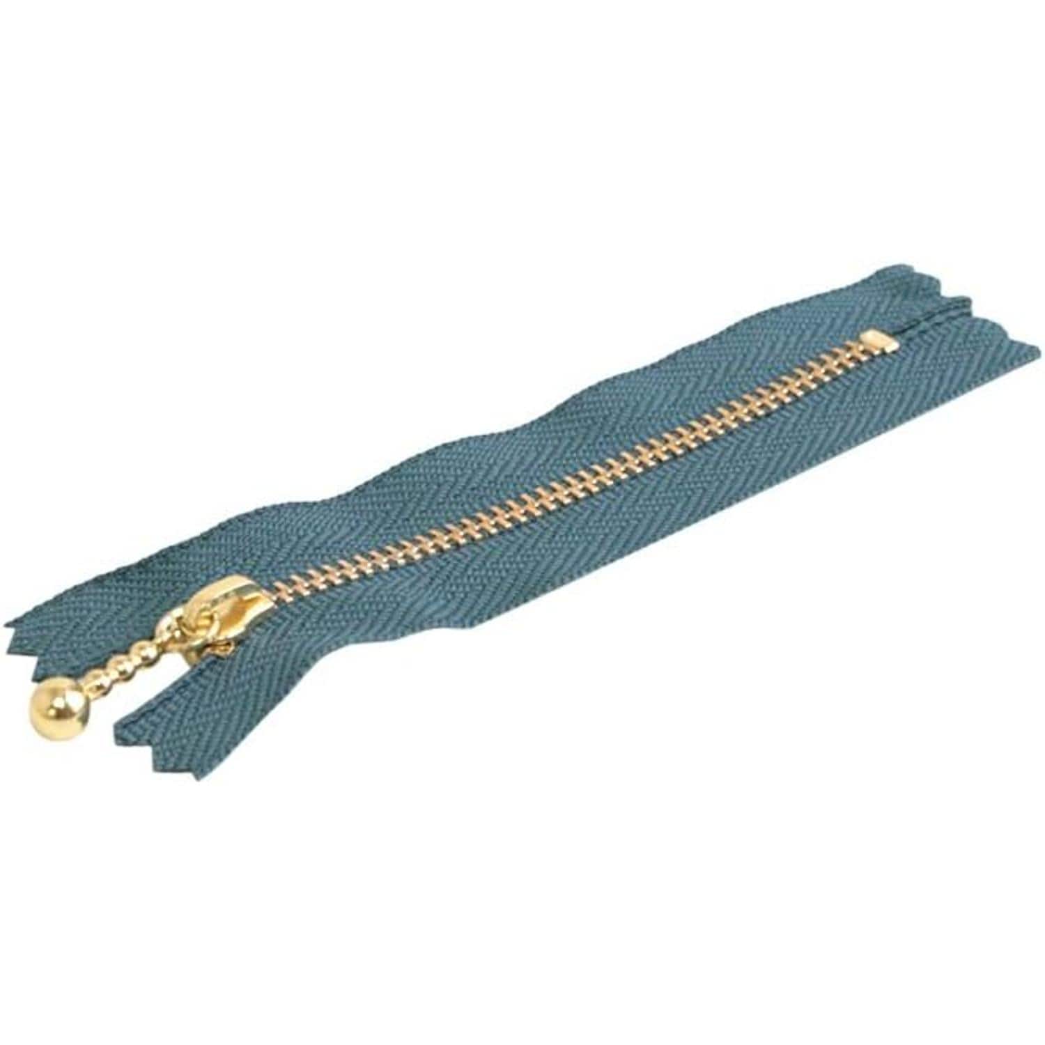 日本紐釦貿易 Y.K.K 玉付ファスナー 14cm 10本入 フォグブルー 3G14-104 （ご注文単位1束）【直送品】