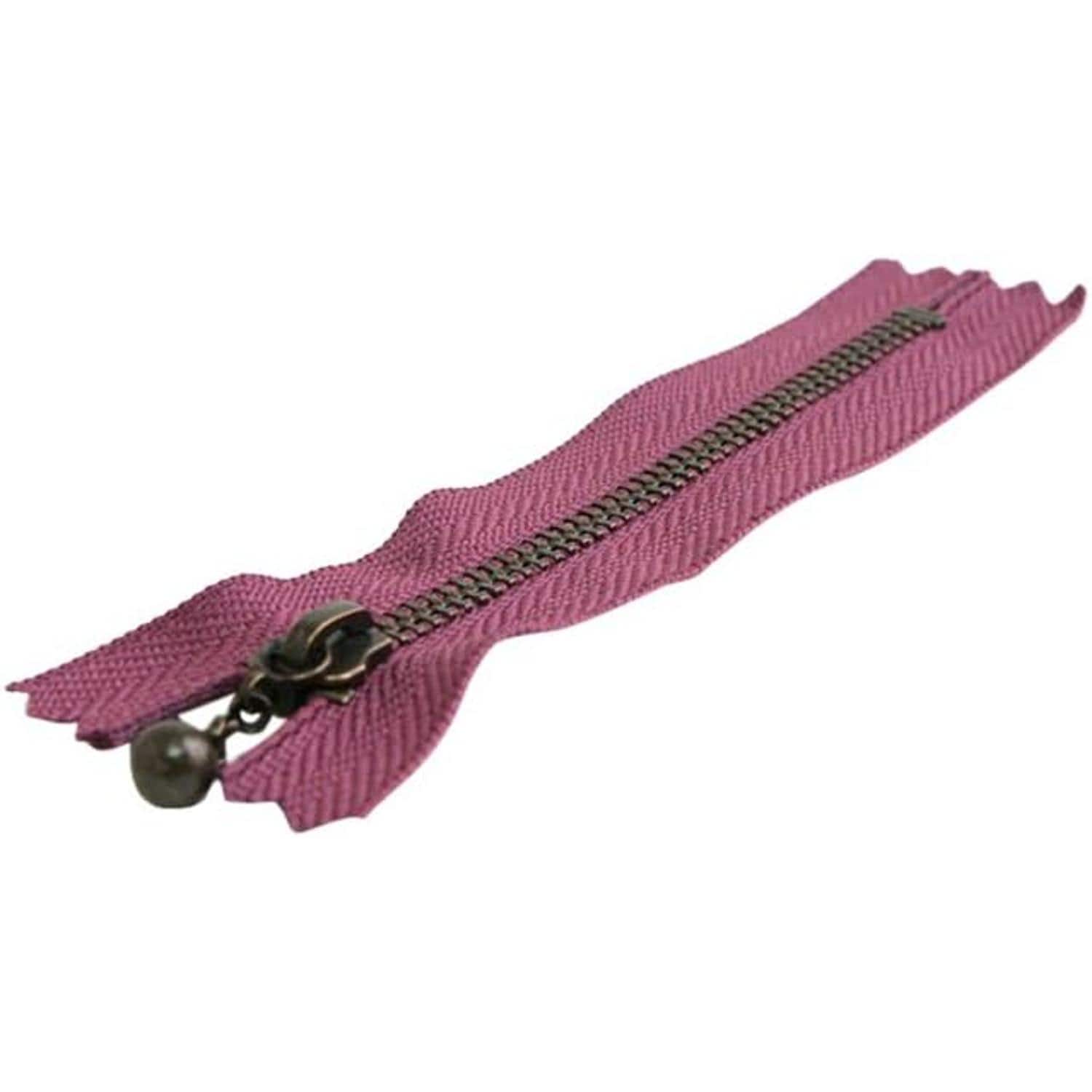 日本紐釦貿易 Y.K.K 玉付ファスナー 12cm 10本入 ロイヤルパープル 3GKB12-285 （ご注文単位1束）【直送品】