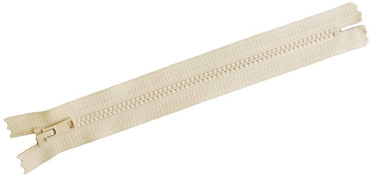 日本紐釦貿易 Y.K.K ビスロンファスナー ポーチバッグ用 20cm 生成 4VC20-801 5本入り （ご注文単位1束）【直送品】