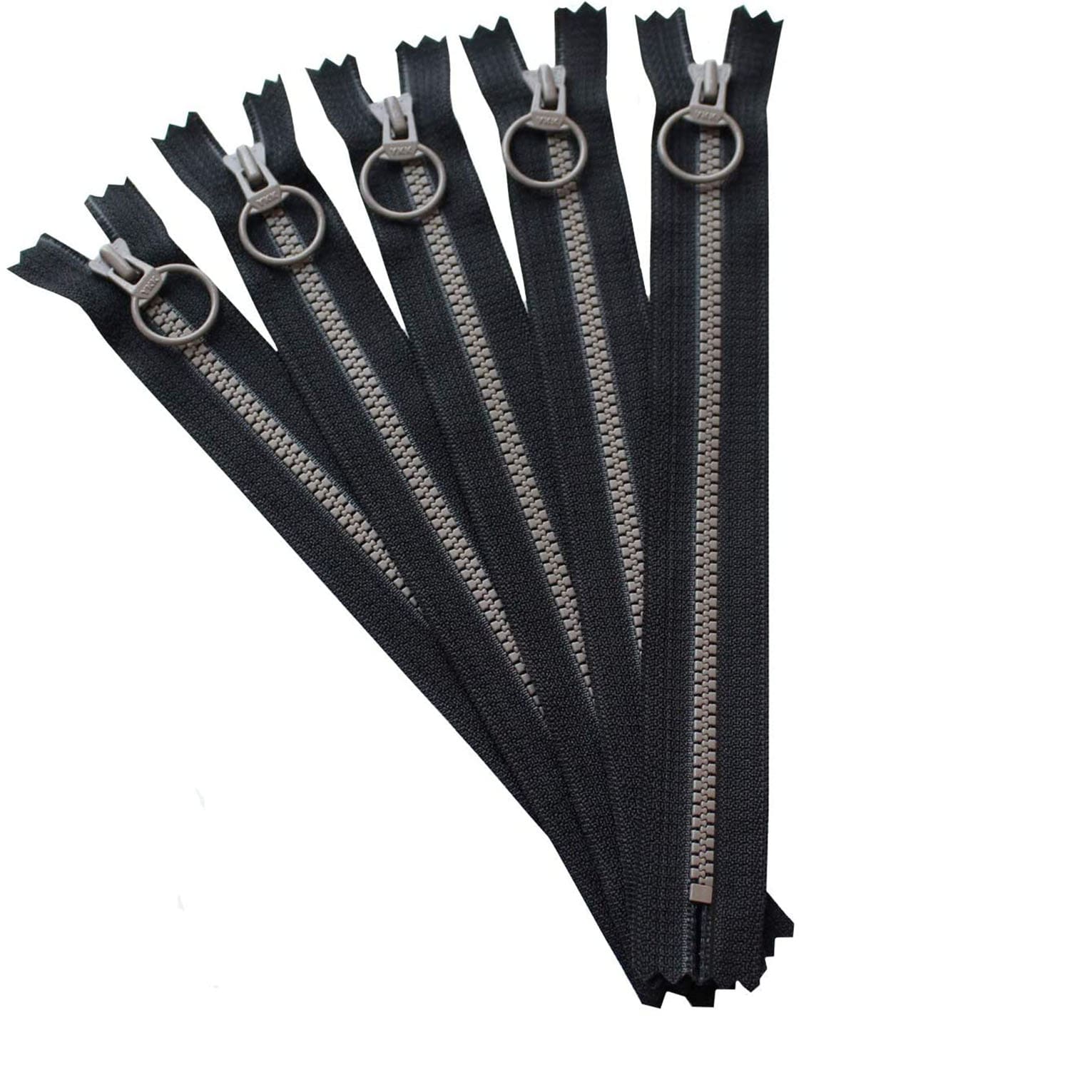 日本紐釦貿易 Y.K.K コンビファスナー30cm 同色5本セット 黒 3VSC30-152 （ご注文単位1束）【直送品】