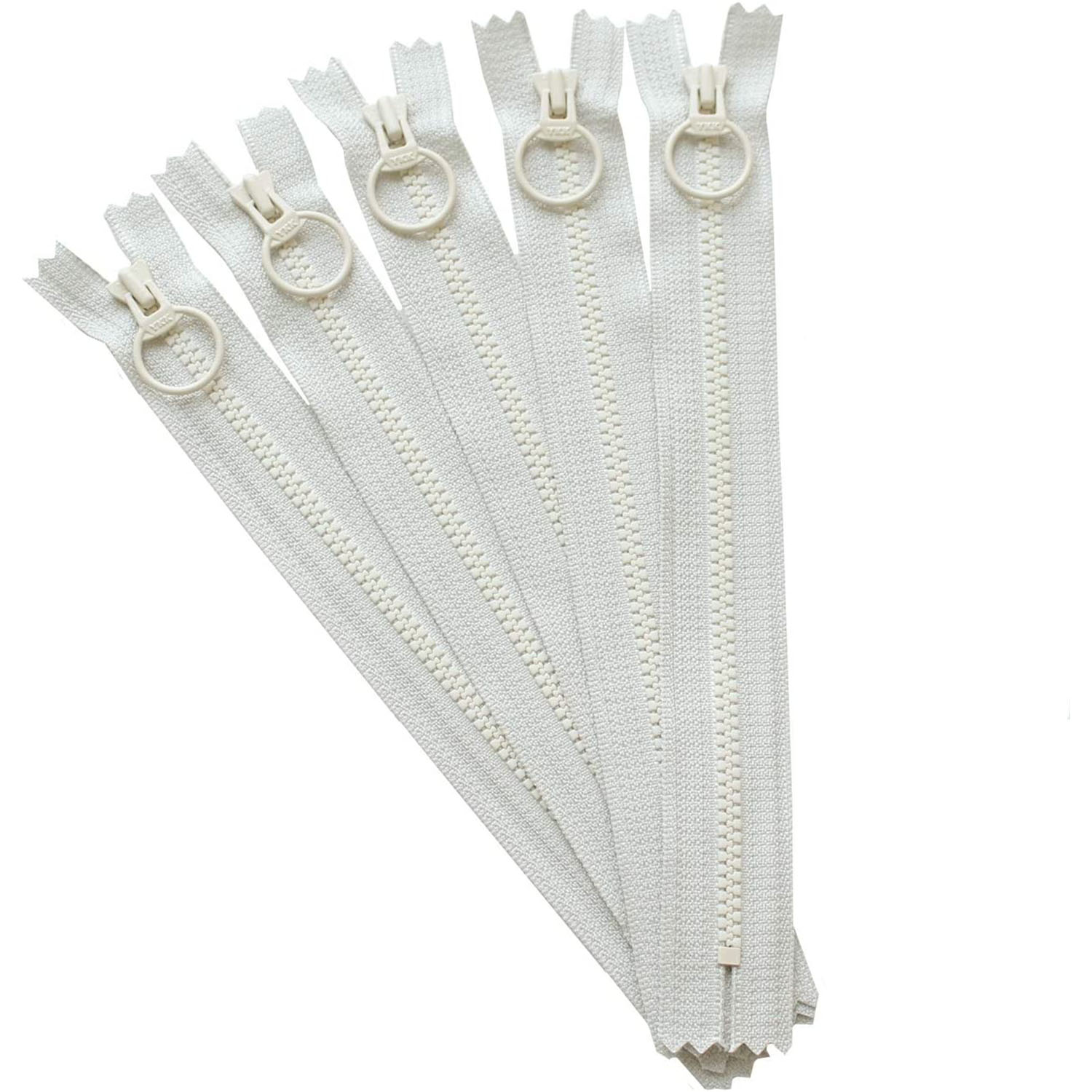 日本紐釦貿易 Y.K.K コンビファスナー30cm 同色5本セット アイスグレー 3VSC30-308 （ご注文単位1束）【直送品】