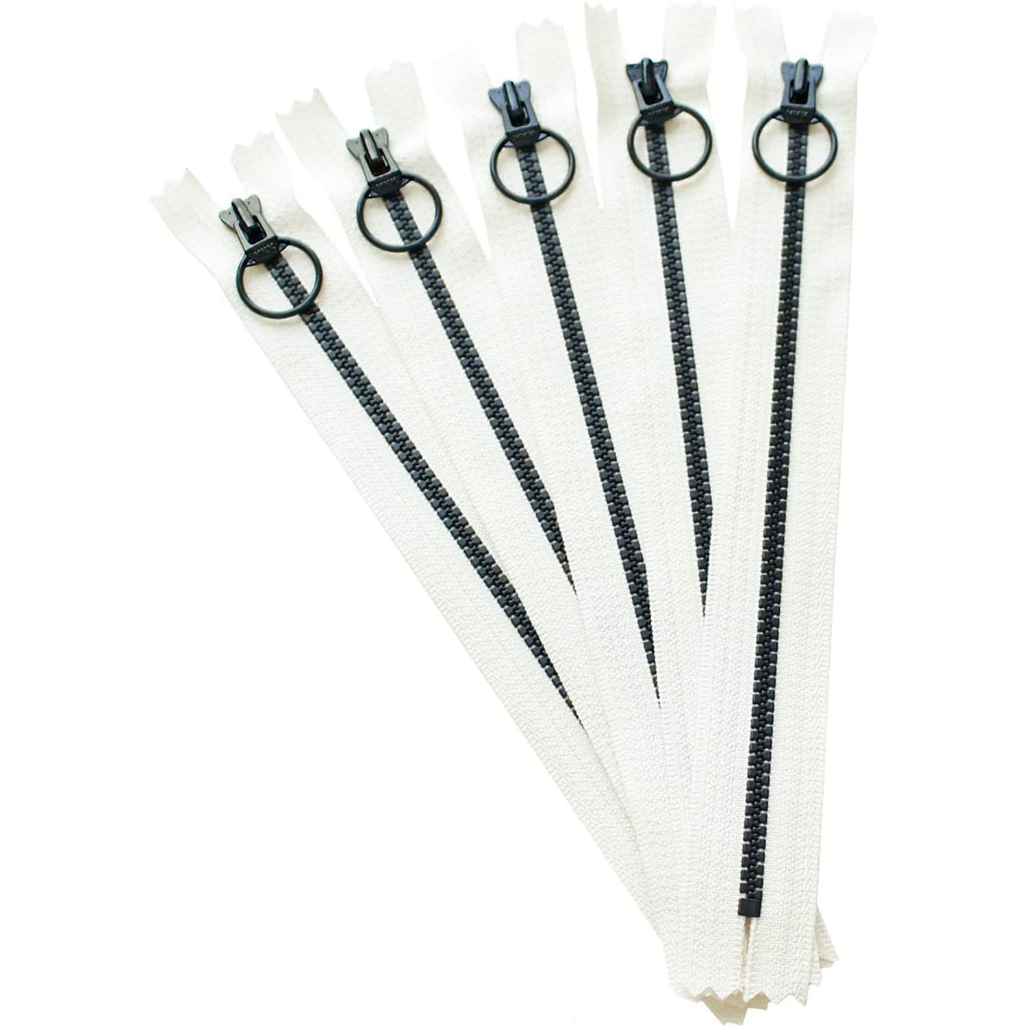 日本紐釦貿易 Y.K.K コンビファスナー30cm 同色5本セット 生成り 3VSC30-563 （ご注文単位1束）【直送品】