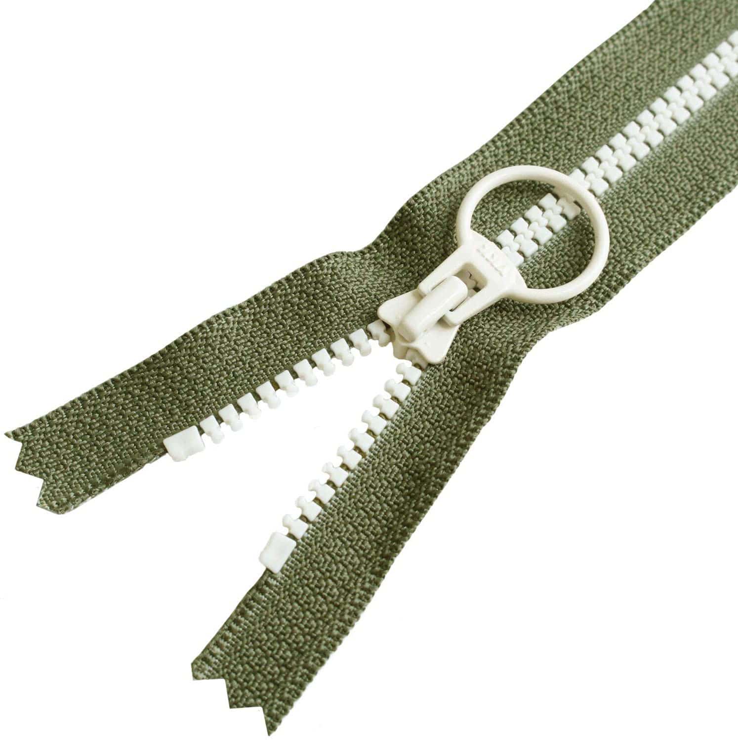 日本紐釦貿易 Y.K.K コンビファスナー30cm 同色5本セット カーキ 3VSC30-321 （ご注文単位1束）【直送品】