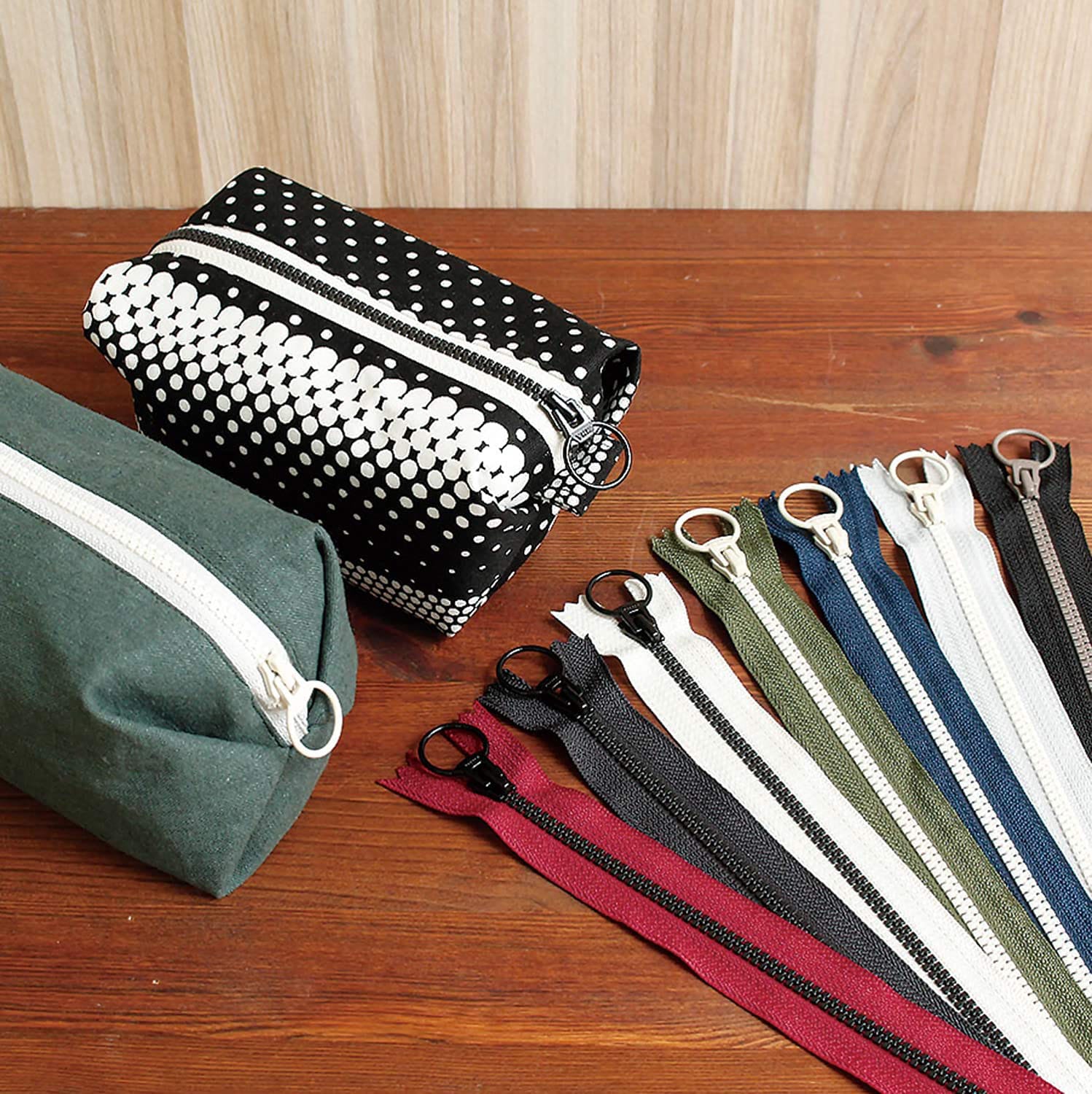 日本紐釦貿易 Y.K.K コンビファスナー30cm 同色5本セット カーキ 3VSC30-321 （ご注文単位1束）【直送品】