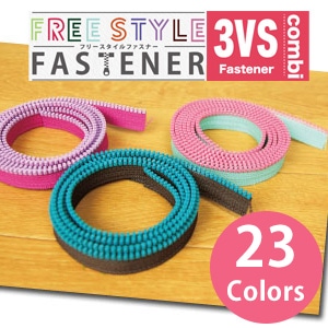 日本紐釦貿易 Y.K.K フリースタイルコンビファスナー 1.2m巻 ピンク×ブルー FS3VS-XG353 (ご注文単位1束)【直送品】