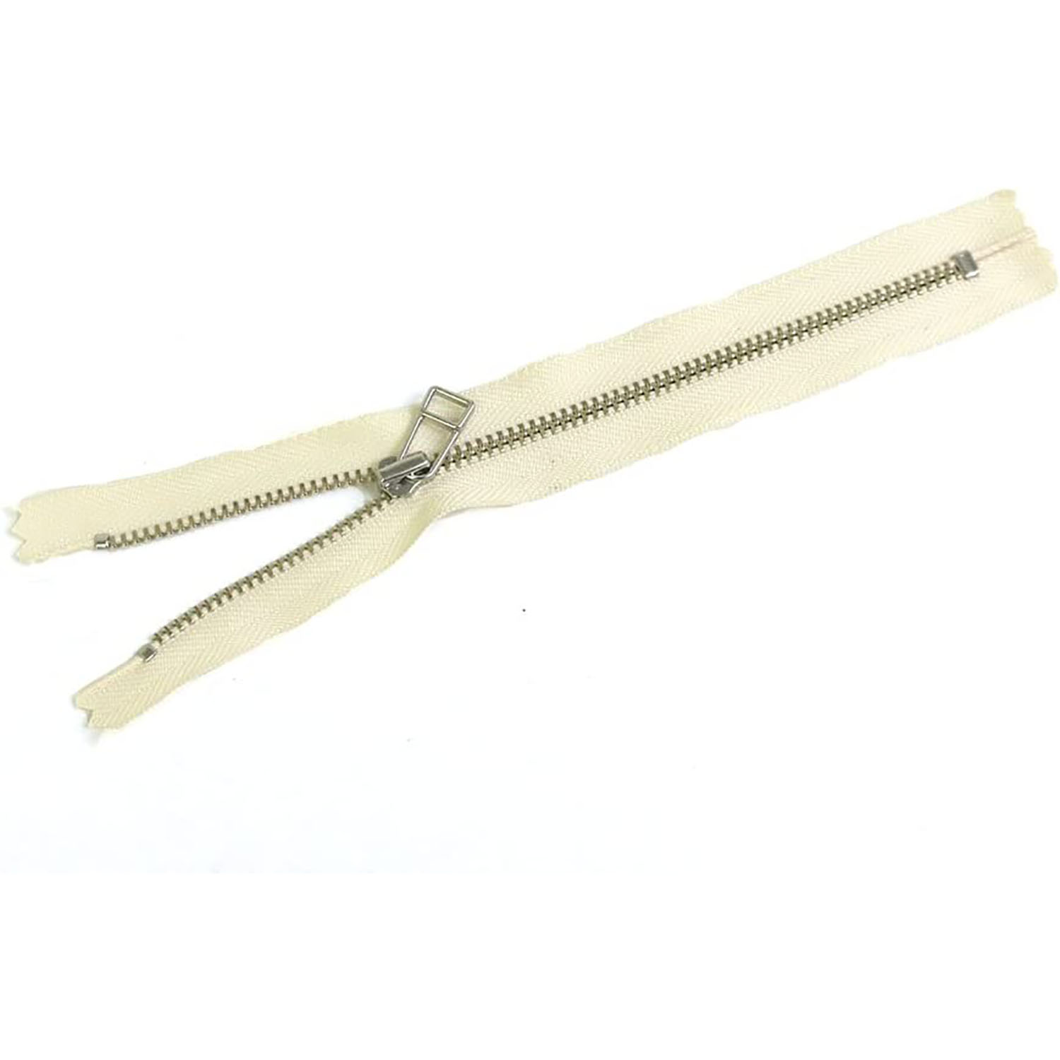 日本紐釦貿易 Y.K.K 金属ファスナー 20cm 5本 生成 4LFN20-801 （ご注文単位1束）【直送品】