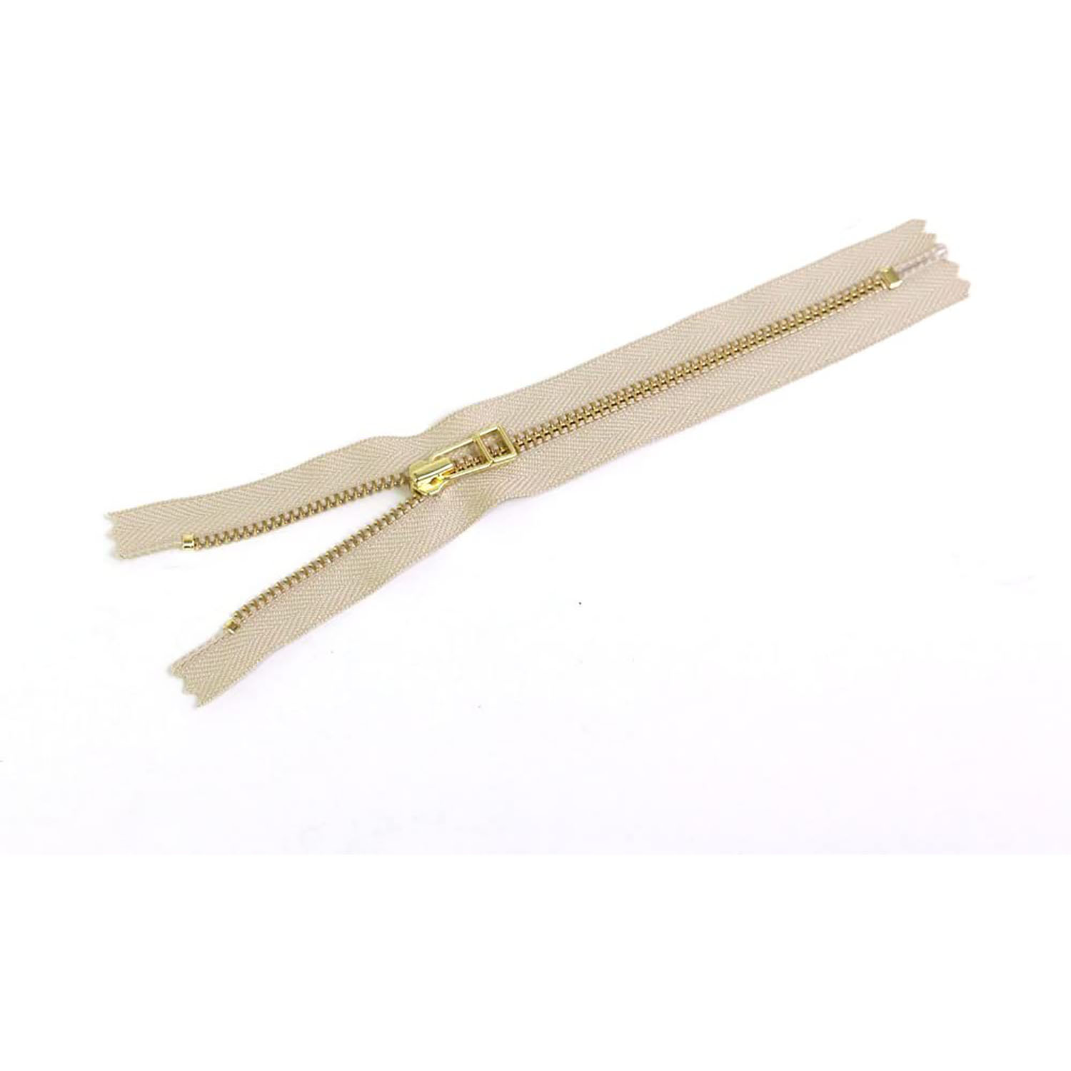 日本紐釦貿易 Y.K.K 金属ファスナー 20cm 5本 ベージュ 4LFG20-572 （ご注文単位1束）【直送品】