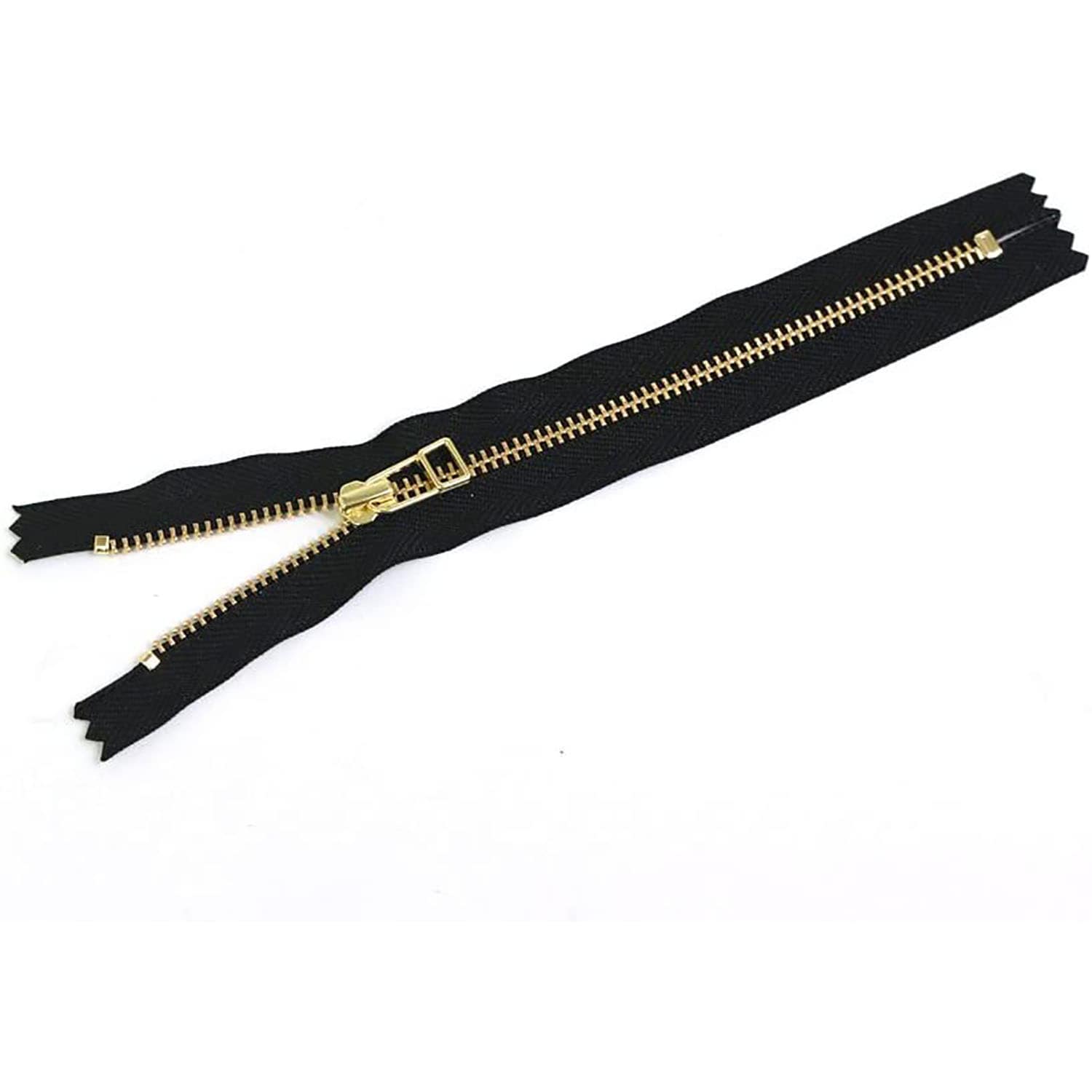 日本紐釦貿易 Y.K.K 金属ファスナー 20cm 5本 黒 4LFG20-580 （ご注文単位1束）【直送品】