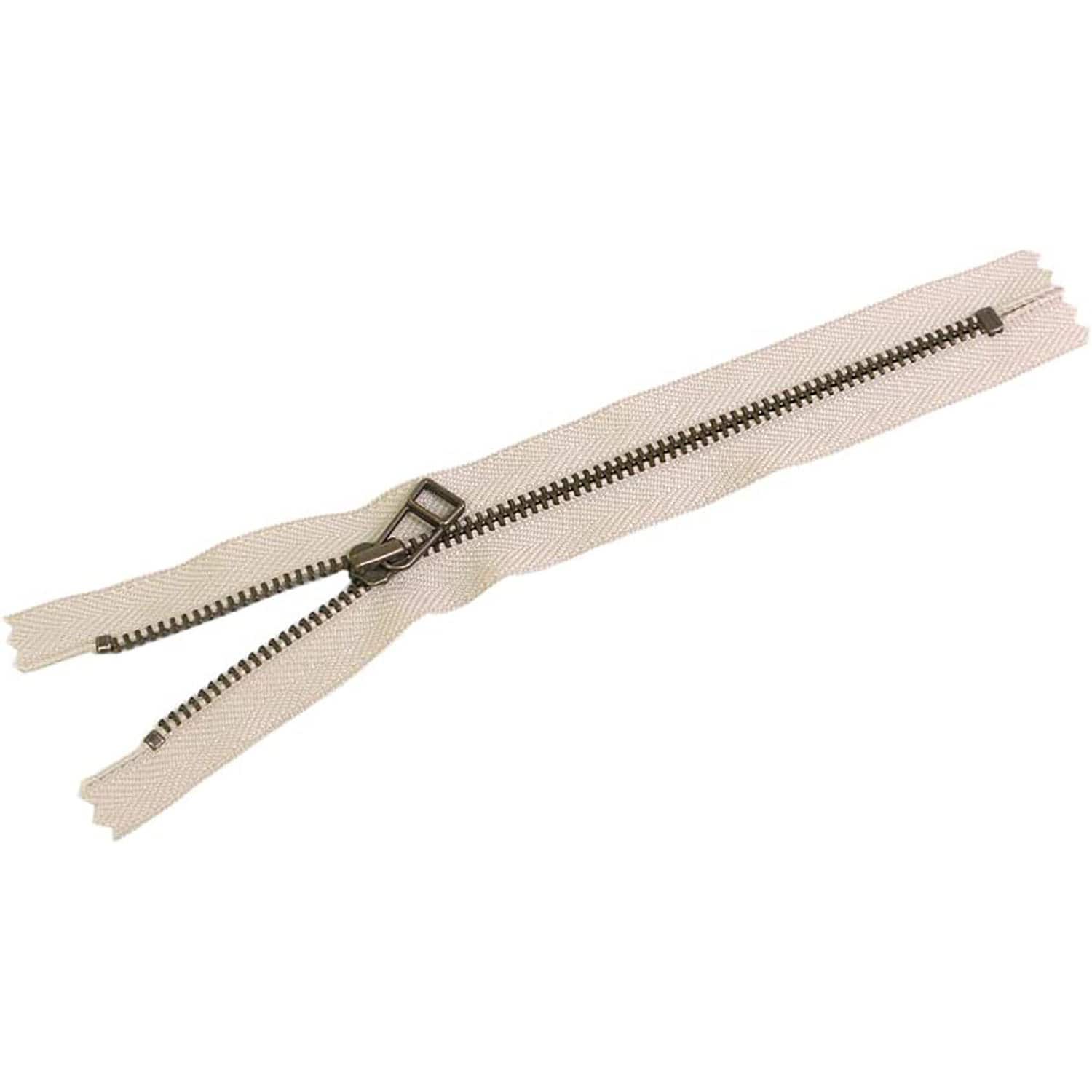 日本紐釦貿易 Y.K.K 金属ファスナー 20cm 5本 ベージュ 4LFAG20-572 5本入り （ご注文単位1束）【直送品】