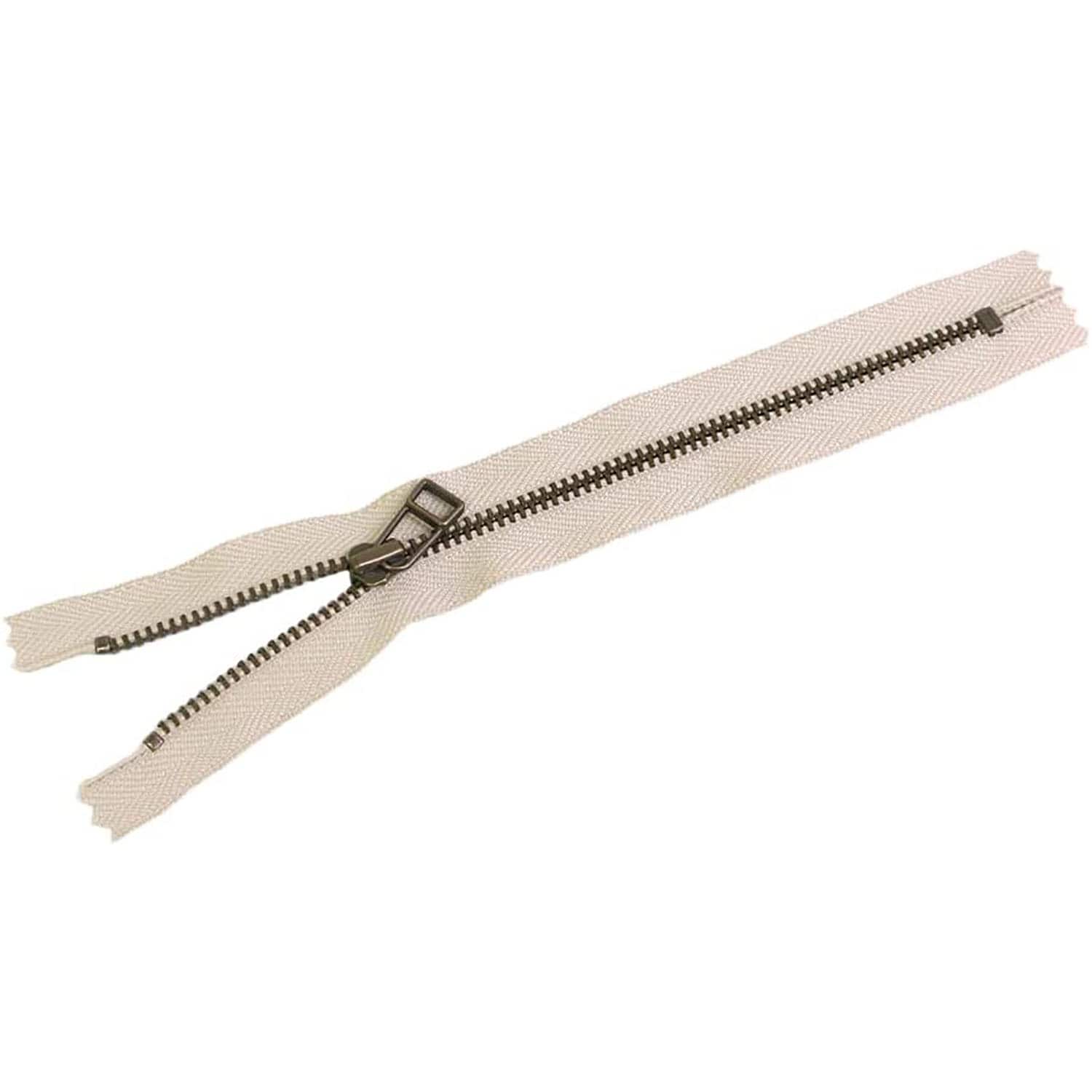 日本紐釦貿易 Y.K.K 金属ファスナー 30cm 5本 ベージュ 4LFAG30-572 （ご注文単位1束）【直送品】