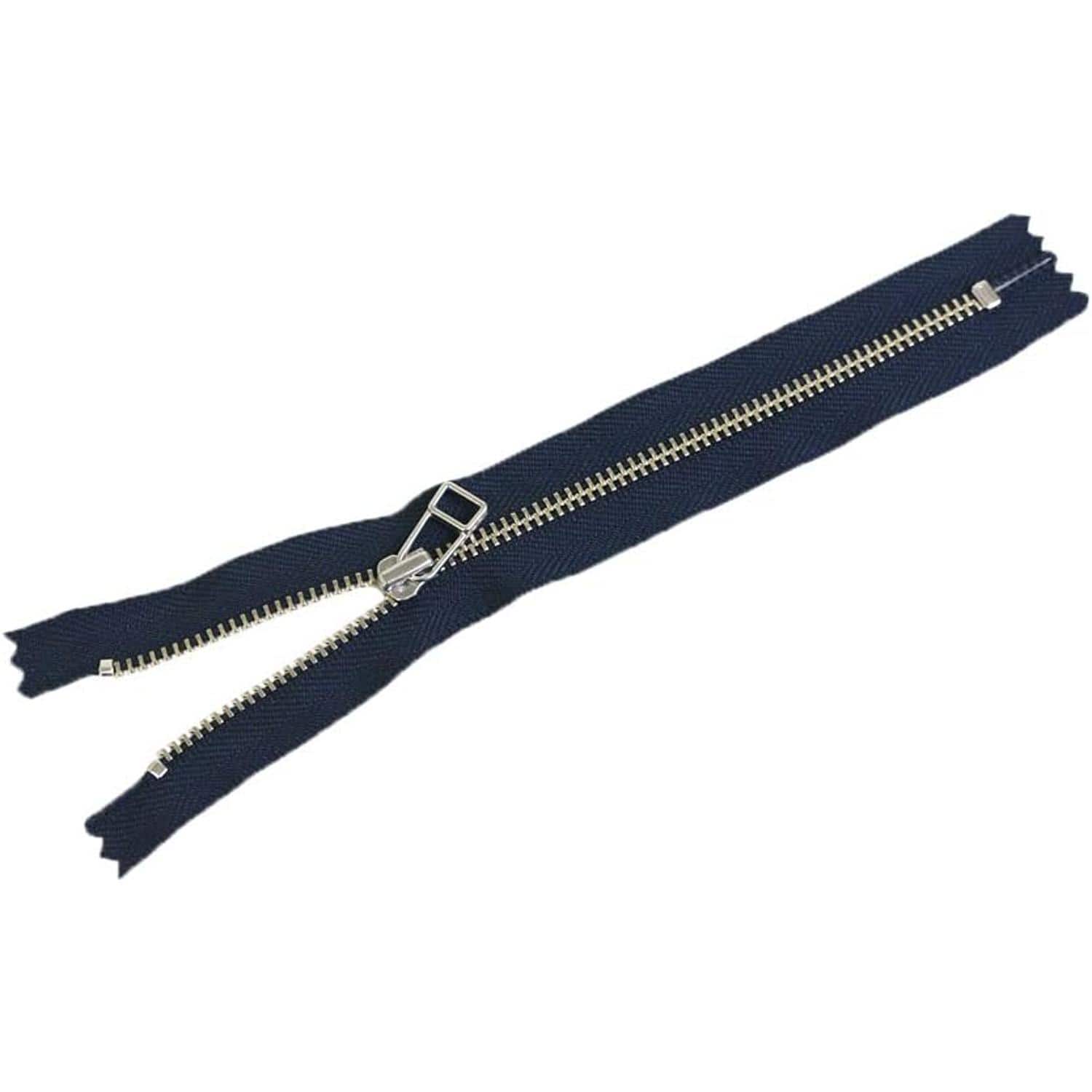 日本紐釦貿易 Y.K.K 金属ファスナー 40cm 5本 紺 5LFN40-560 （ご注文単位1束）【直送品】