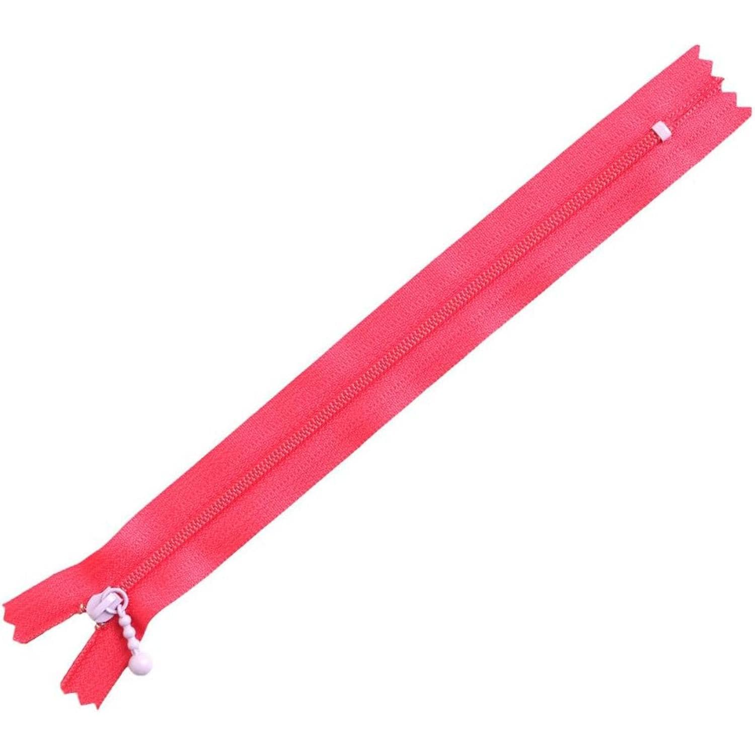 日本紐釦貿易 Y.K.K ポーチ用カラフルファスナー 5本入り 20cm レッド×パープル 3CF20-CO7 (ご注文単位1束)【直送品】