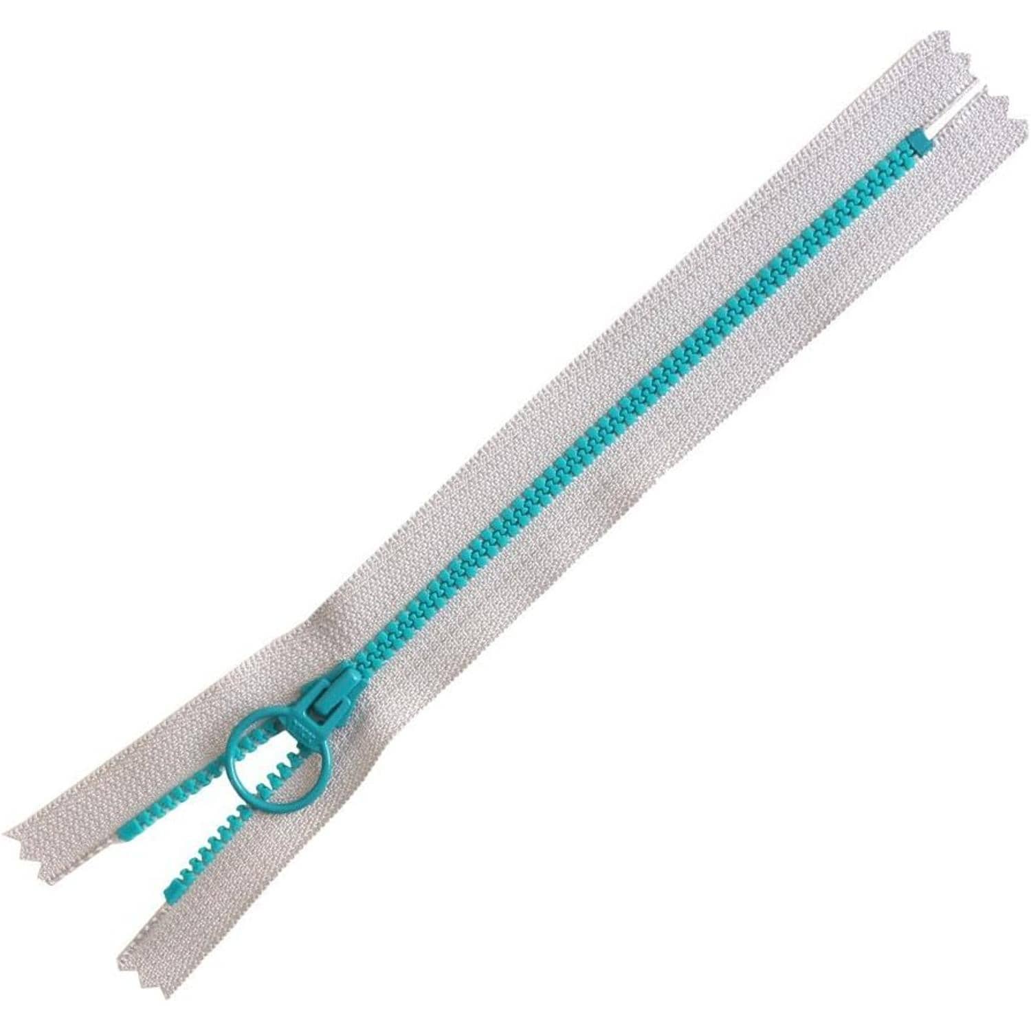 日本紐釦貿易 Y.K.K コンビファスナー 5本入 20cm グレー×ブルーグリーン 3VSC20-XH720 （ご注文単位1束）【直送品】