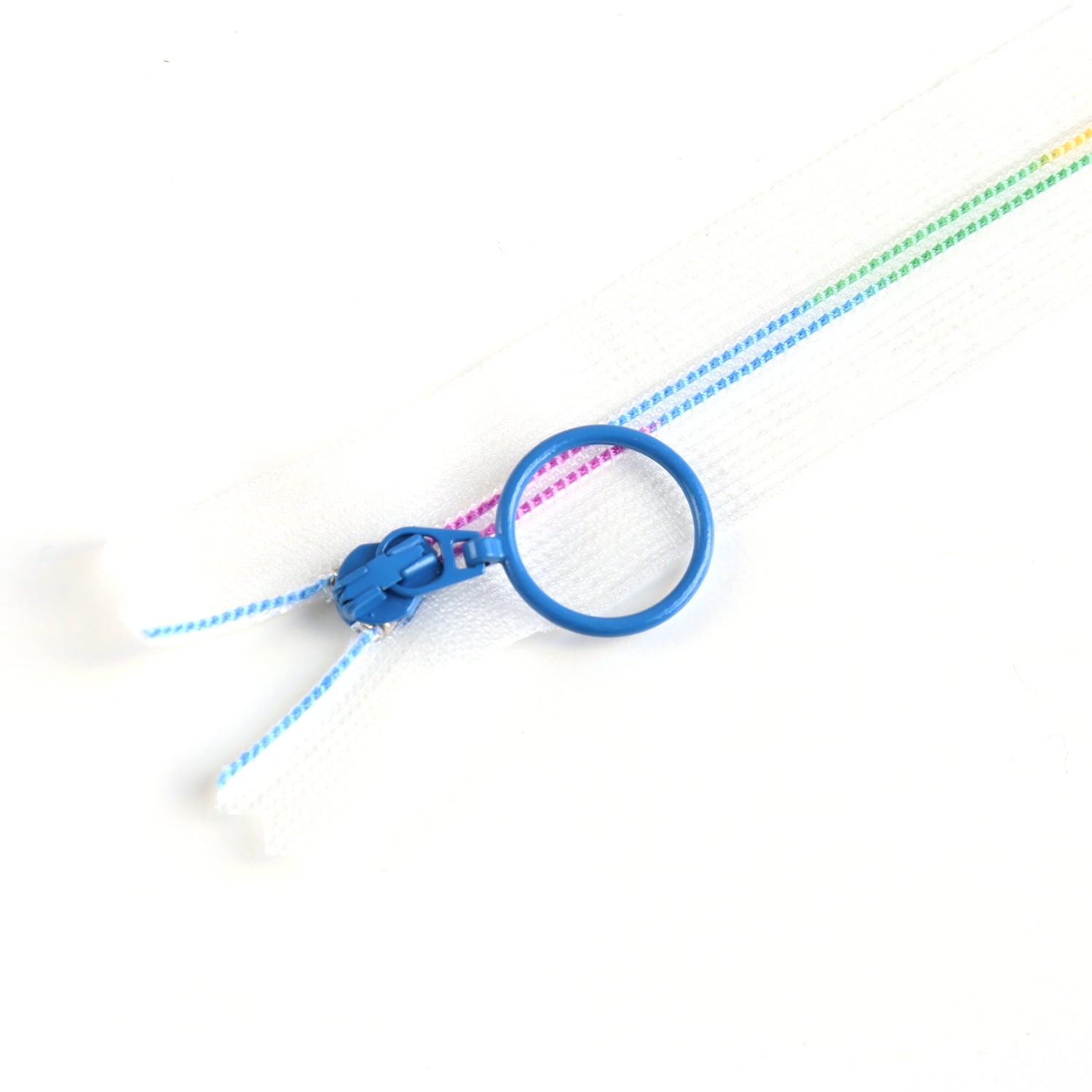 日本紐釦貿易 Y.K.K スケルトンファスナー 25cm レインボー/ブルー 5本 SKF25-201 (ご注文単位1束)【直送品】