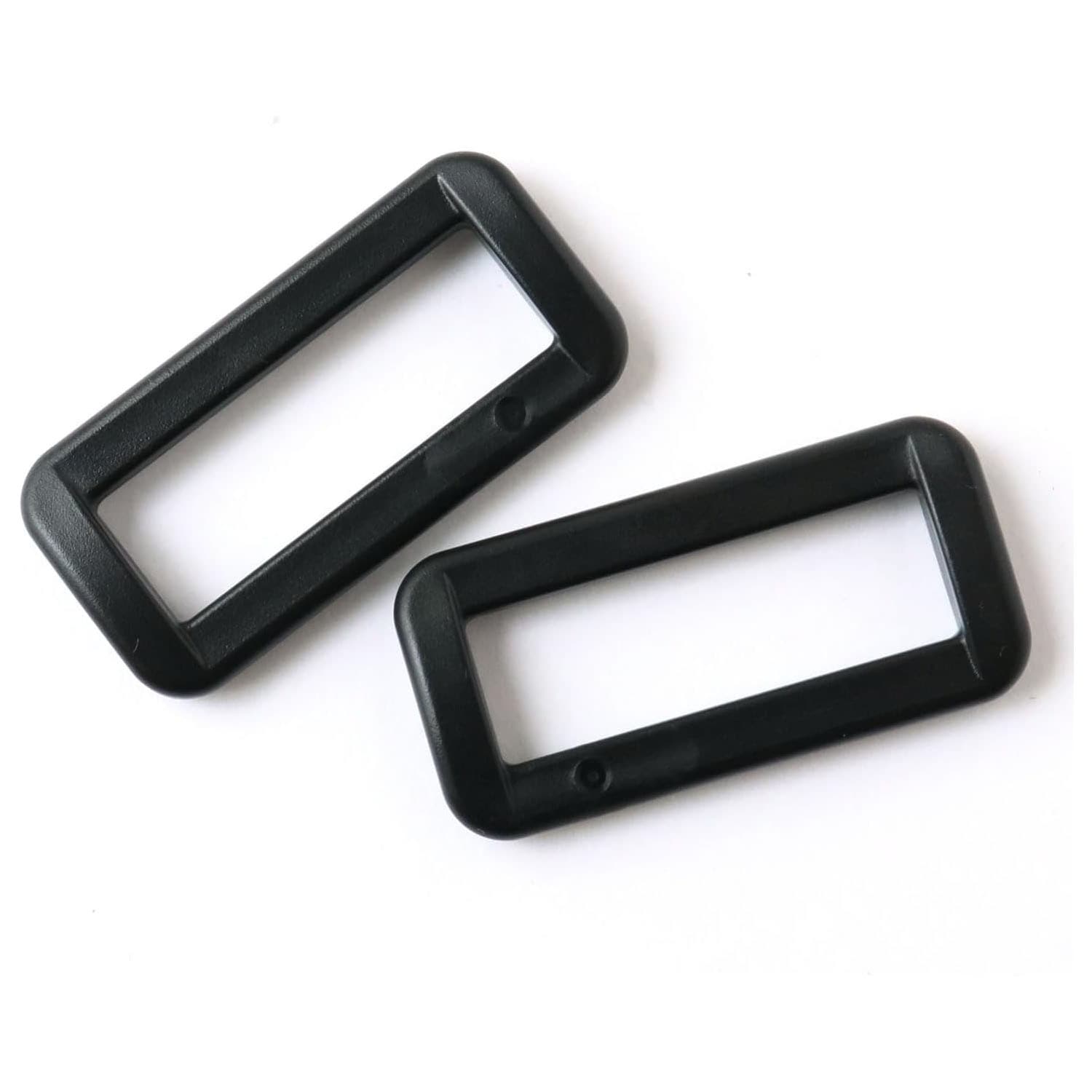 日本紐釦貿易 Y.K.K プラスチックパーツ プラパーツ 角カン 黒 39mm巾 2個入 LT38-580 (ご注文単位1枚)【直送品】