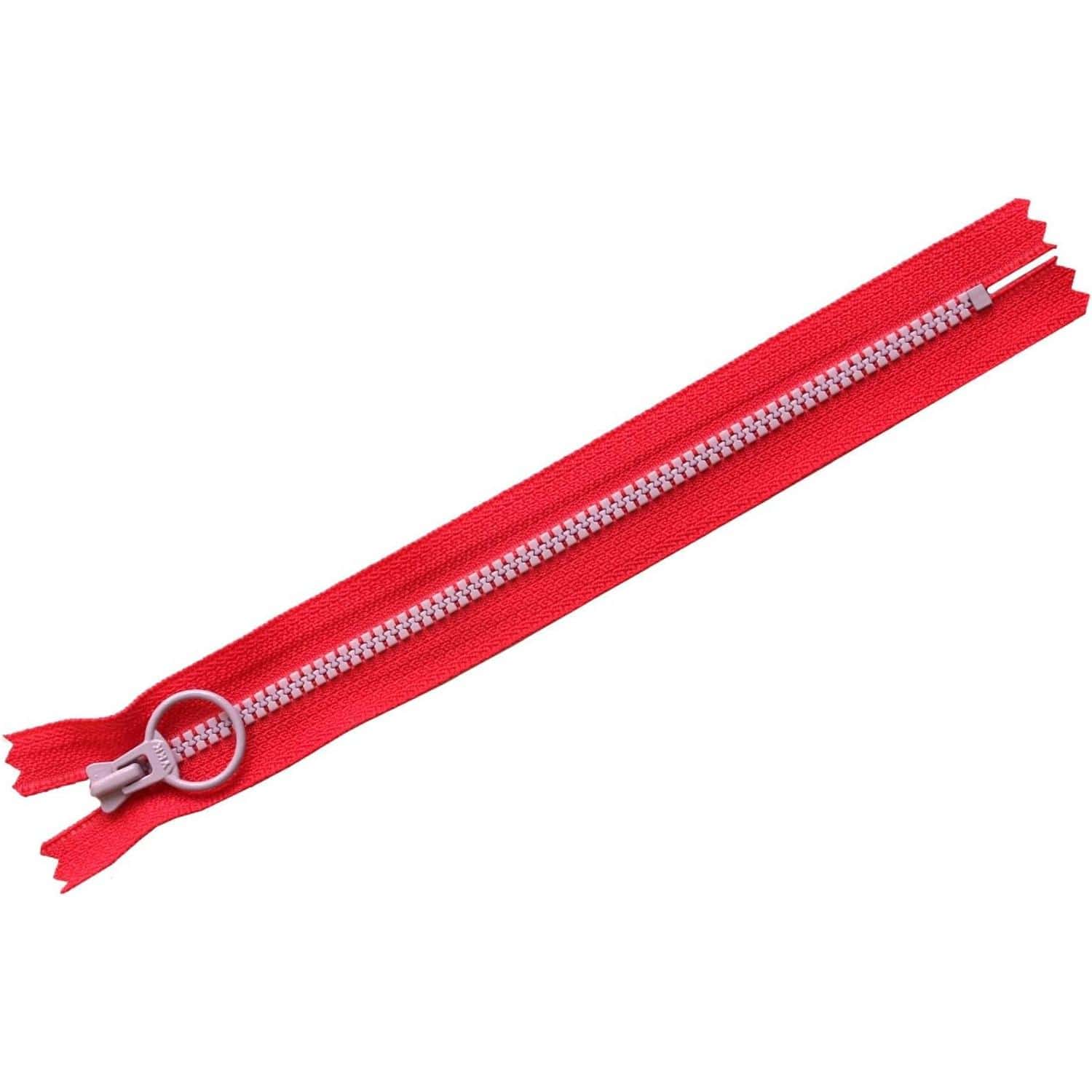 日本紐釦貿易 Y.K.K コンビファスナー レッド×パープル 20cm 5本入 3VSC20-293 (ご注文単位1束)【直送品】