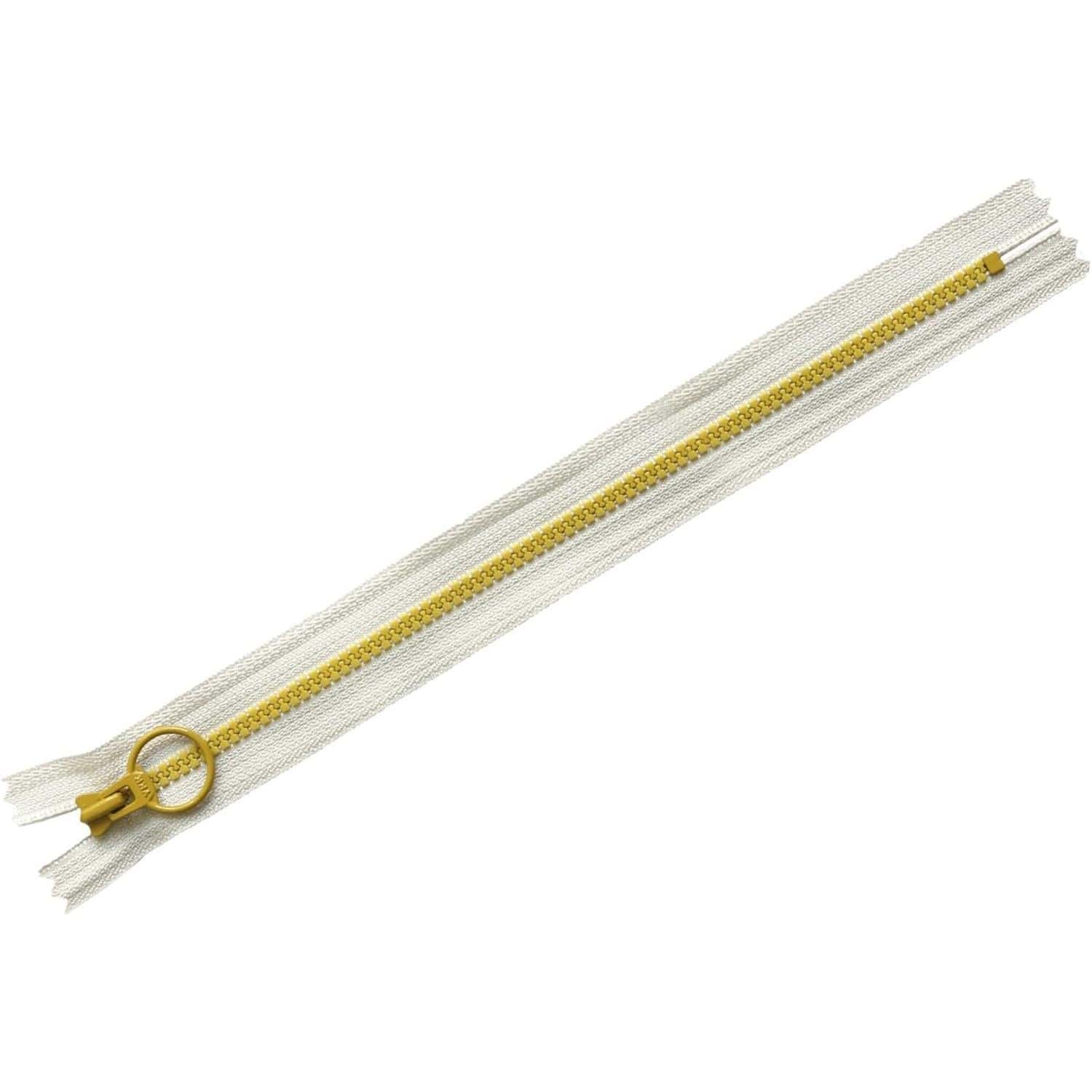 日本紐釦貿易 Y.K.K コンビファスナー グレー×カーキ 25cm 5本入 3VSC25-467 （ご注文単位1束）【直送品】