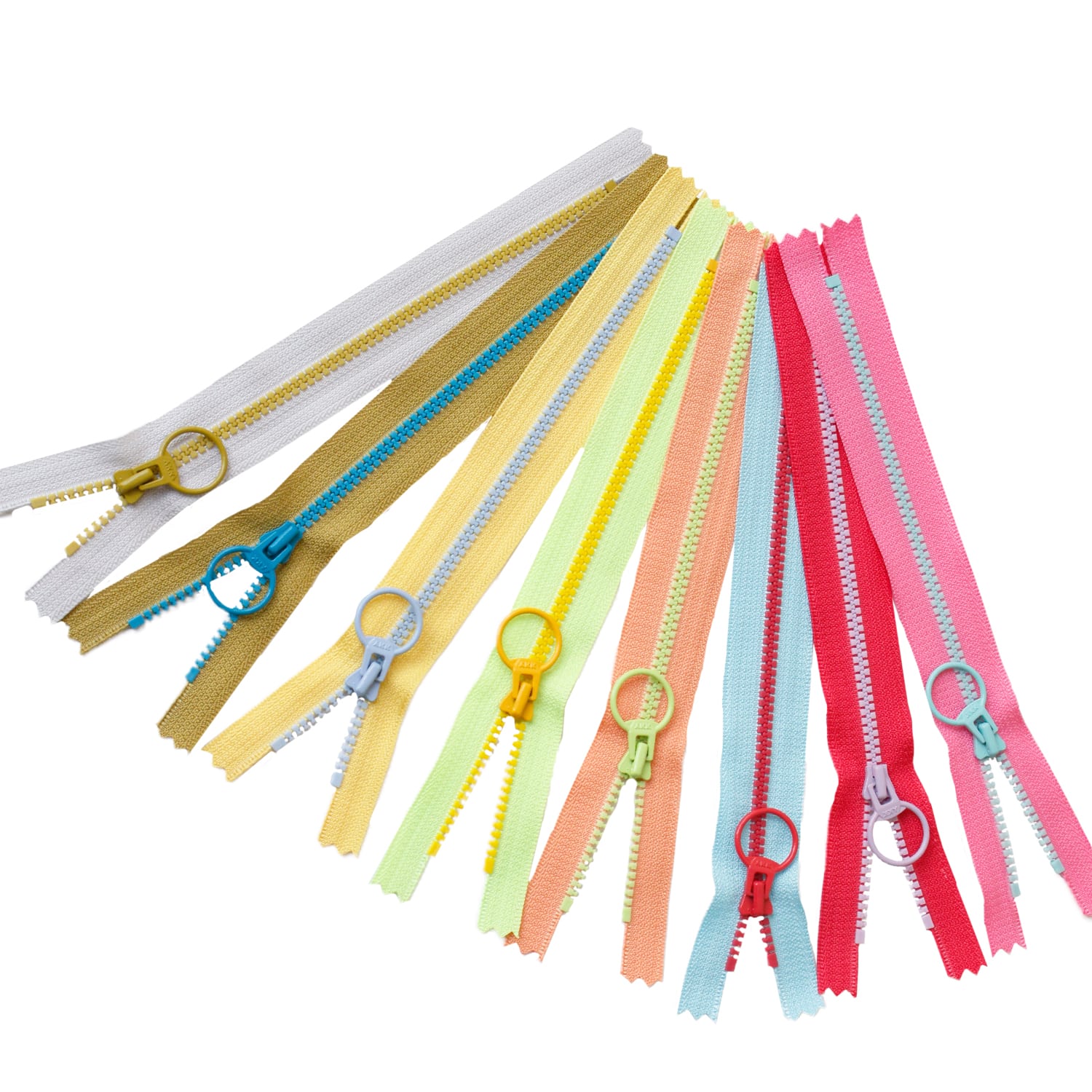 日本紐釦貿易 Y.K.K コンビファスナー20cm 8色セット 3VSC20-8MIX （ご注文単位1束）【直送品】