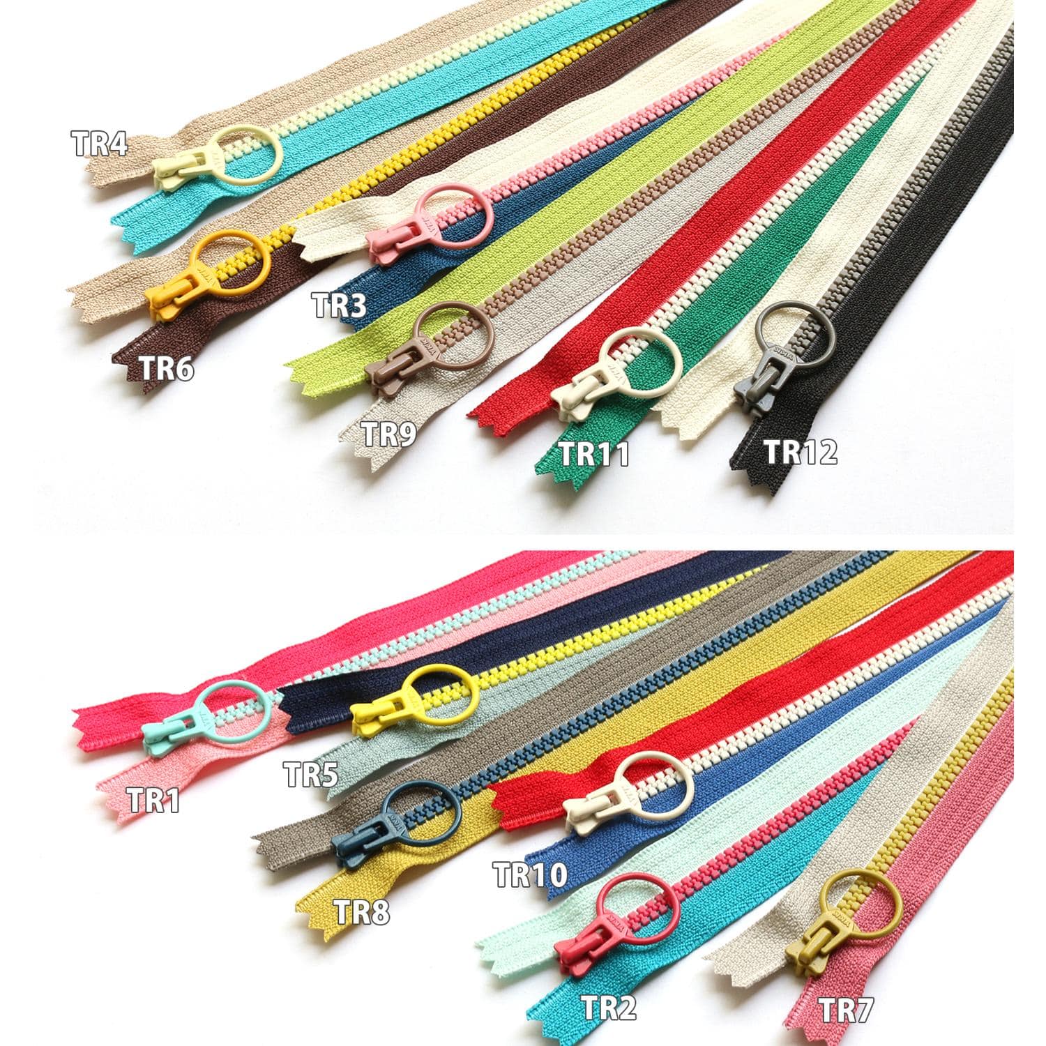 日本紐釦貿易 Y.K.K トリプルファスナー 20cm 5本入 3VSC20-TR1 (ご注文単位1束)【直送品】