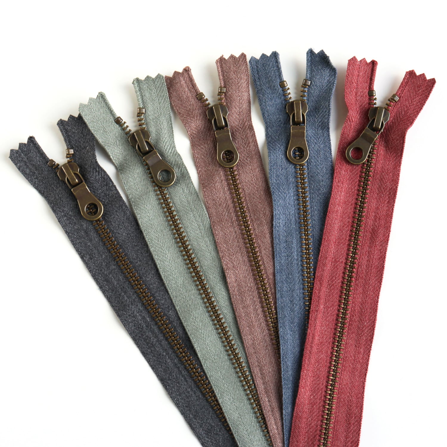 日本紐釦貿易 Y.K.K マーブルファスナー 20cm AG 5色セット 5MBAG20-5MIX （ご注文単位1束）【直送品】