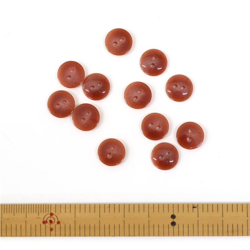 日本紐釦貿易(Nippon Chuko) サマーカジュアルボタン 15mm 8個 モカ茶 153-15-46 1枚(ご注文単位1枚)【直送品】