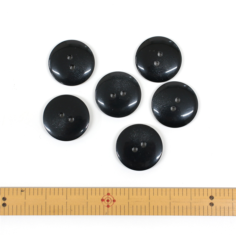 日本紐釦貿易(Nippon Chuko) サマーカジュアルボタン 20mm 6個 黒 153-20-11 1枚(ご注文単位1枚)【直送品】