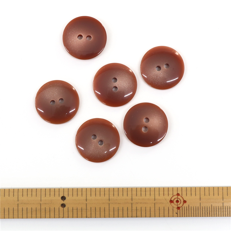 日本紐釦貿易(Nippon Chuko) サマーカジュアルボタン 20mm 6個 茶 153-20-44 1枚(ご注文単位1枚)【直送品】