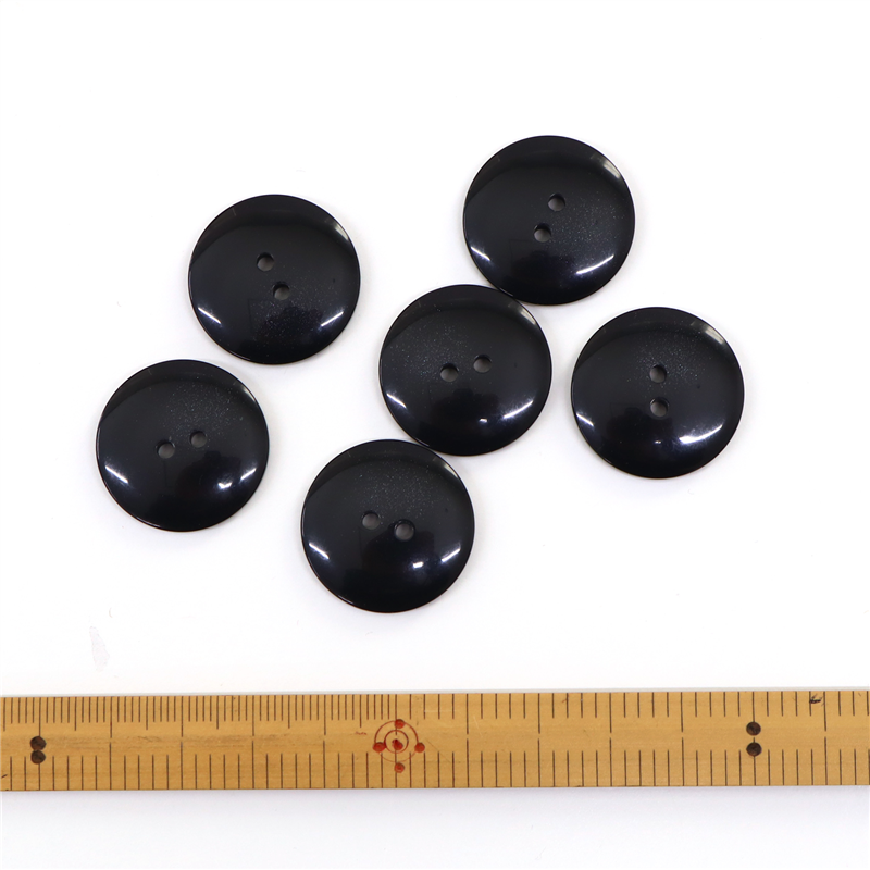 日本紐釦貿易(Nippon Chuko) サマーカジュアルボタン 23mm 6個 黒 153-23-09 1枚(ご注文単位1枚)【直送品】