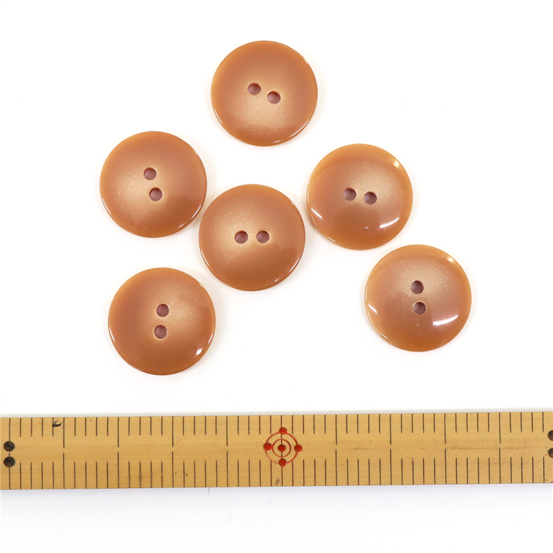 日本紐釦貿易(Nippon Chuko) サマーカジュアルボタン 25mm 6個 こげ茶 153-25-48 1枚(ご注文単位1枚)【直送品】