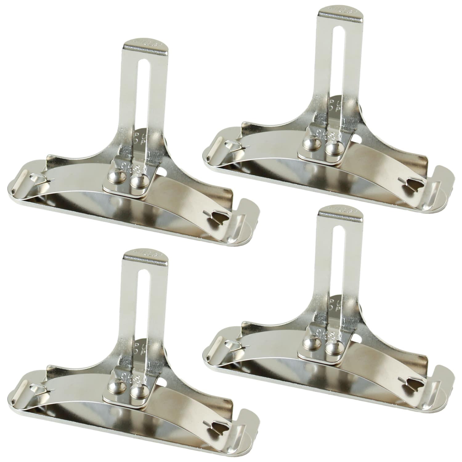 日本紐釦貿易 裁断用 ワンタッチ 押さえクリップ 4個 シルバー NI-06849-4 (ご注文単位1個)【直送品】